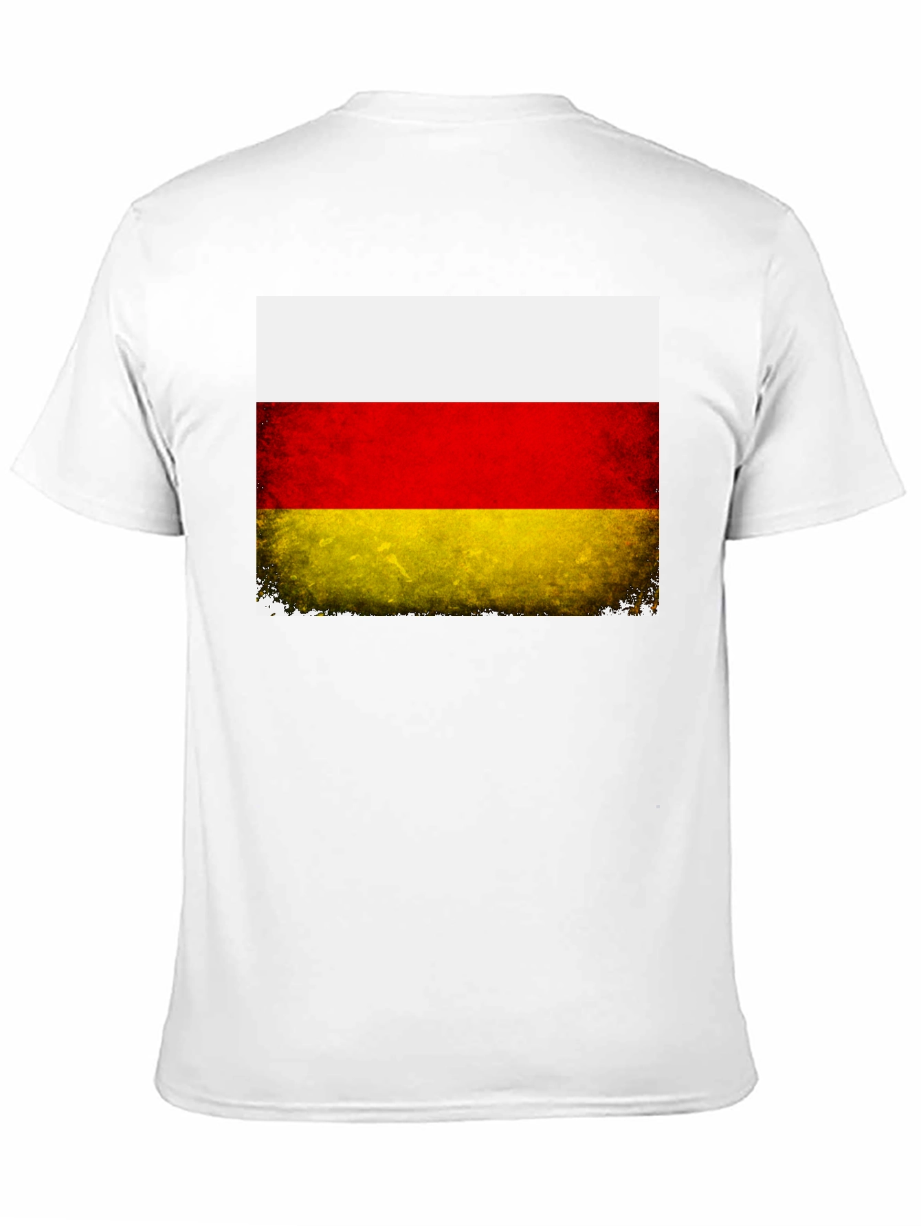 Black Ossetia Flag Distressed Black T-Shirt view 11