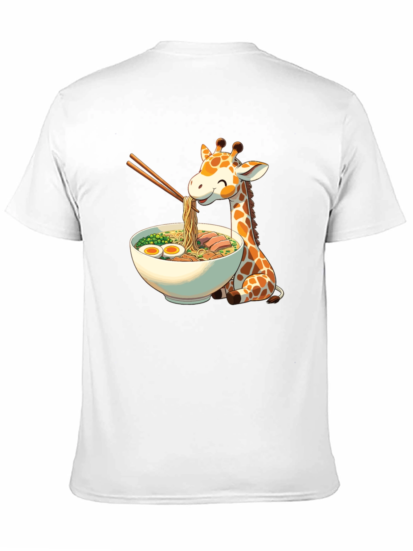 Black Giraffe Ramen Black T-Shirt - Unique Graphic Tee view 11