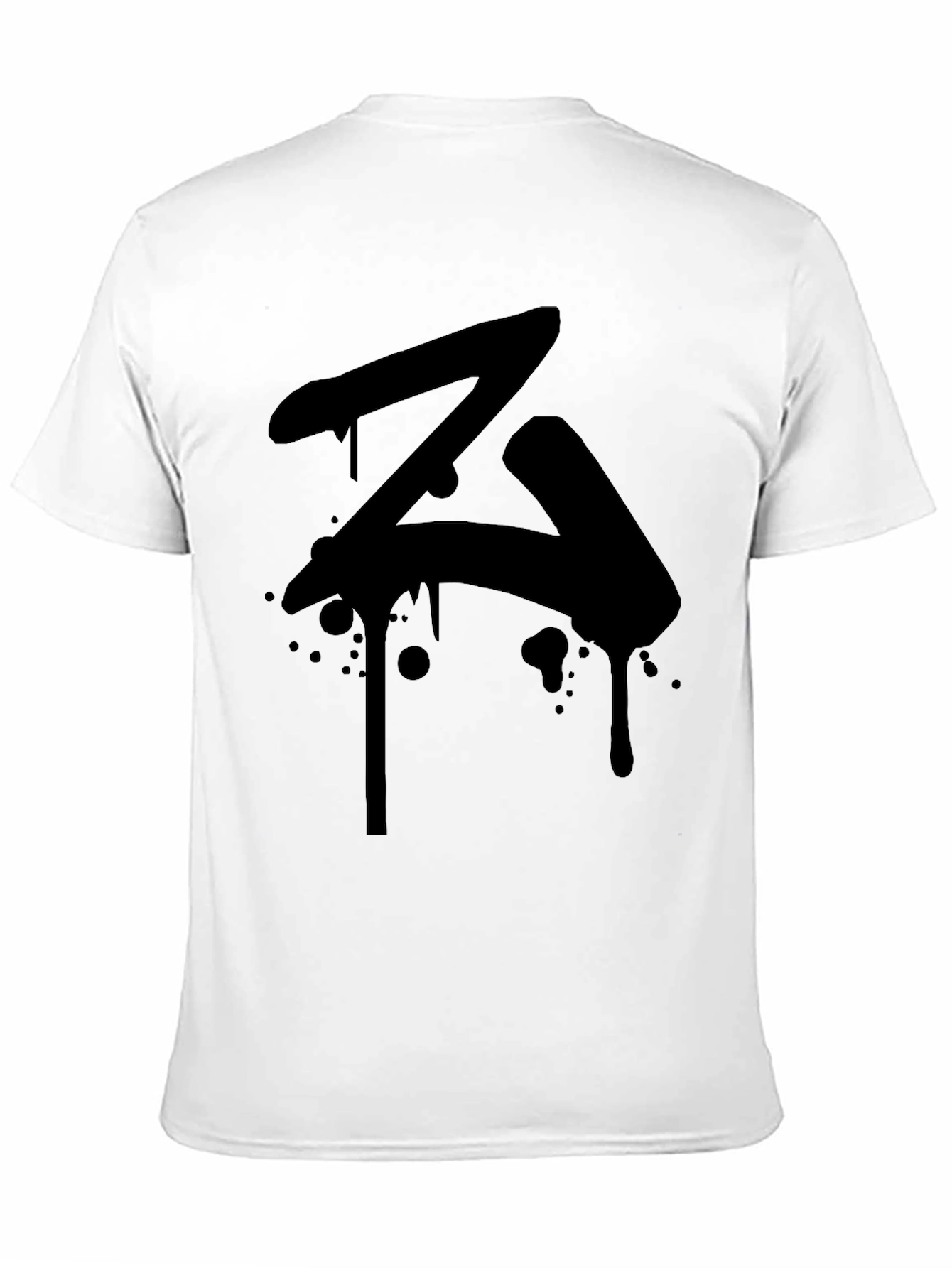 Black Urban Drip Tee - Abstract Z Graphic view 11