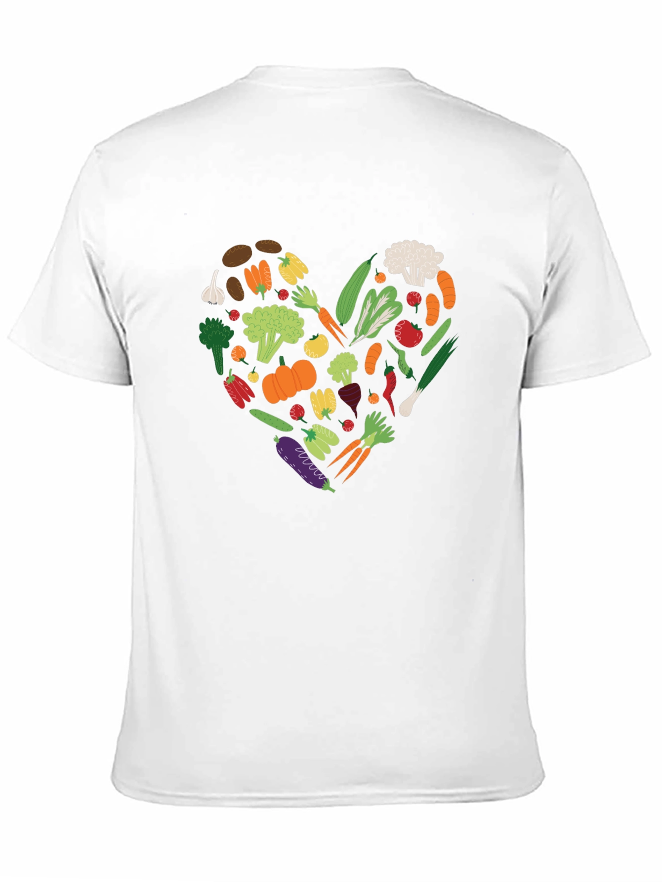 Black Vegan Heart T-Shirt - Eat Your Veggies! view 11