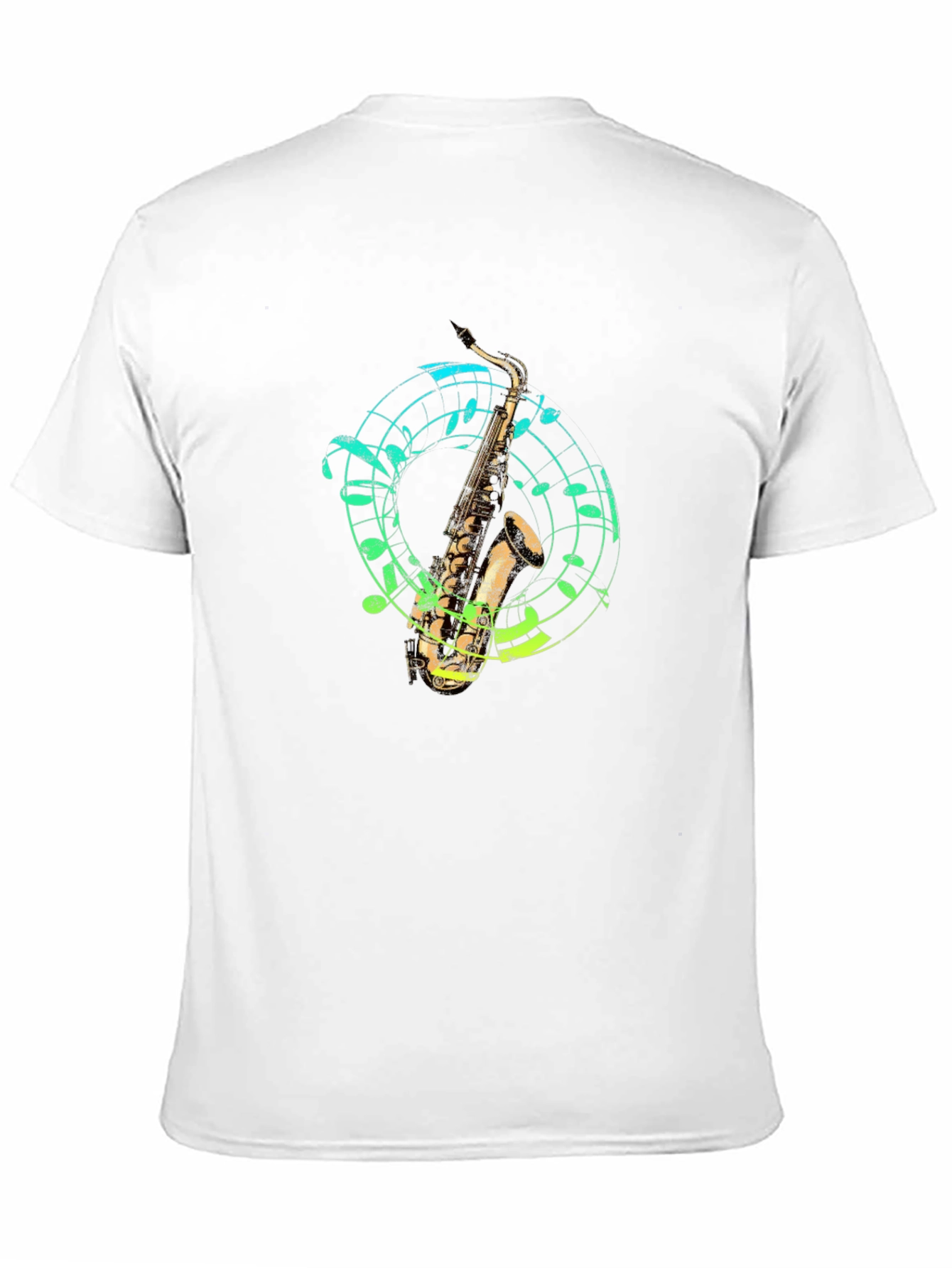 Black Saxophone Music T-Shirt - Cool Graphic Tee view 11
