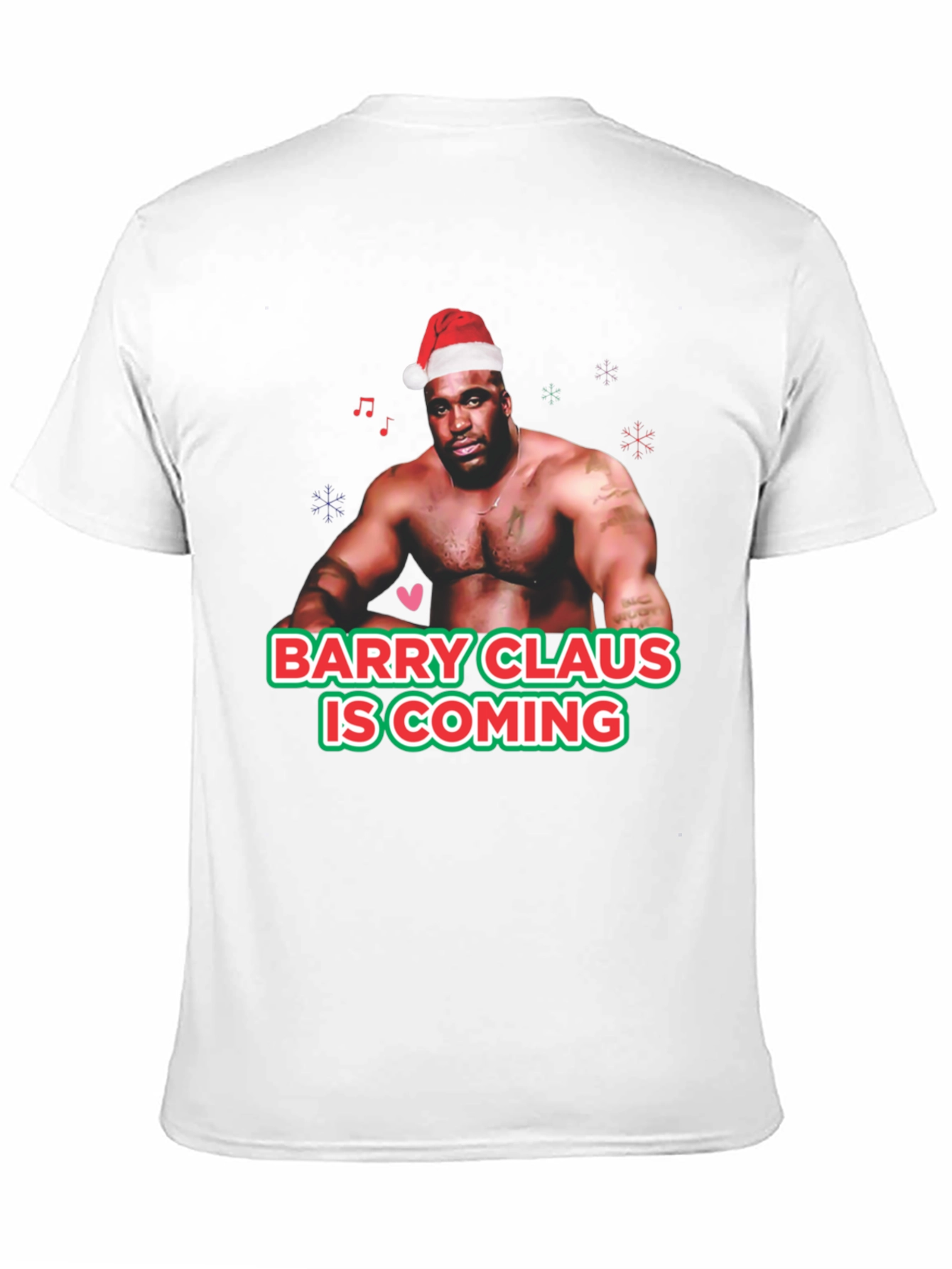 Black Barry Claus T-Shirt - Christmas Fun view 11
