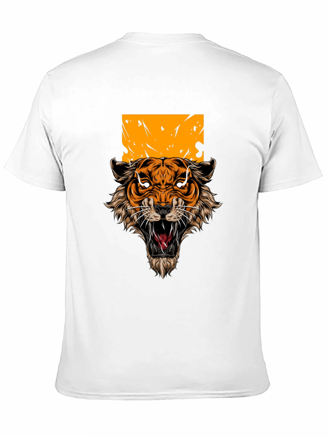 Black Tiger Graphic Print Black T-Shirt view 11