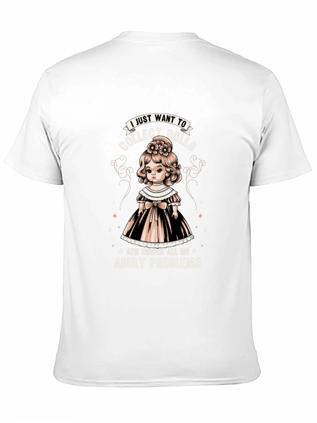 Black Collect Dolls Graphic Tee - Ignore Adult Problems T-Shirt view 11
