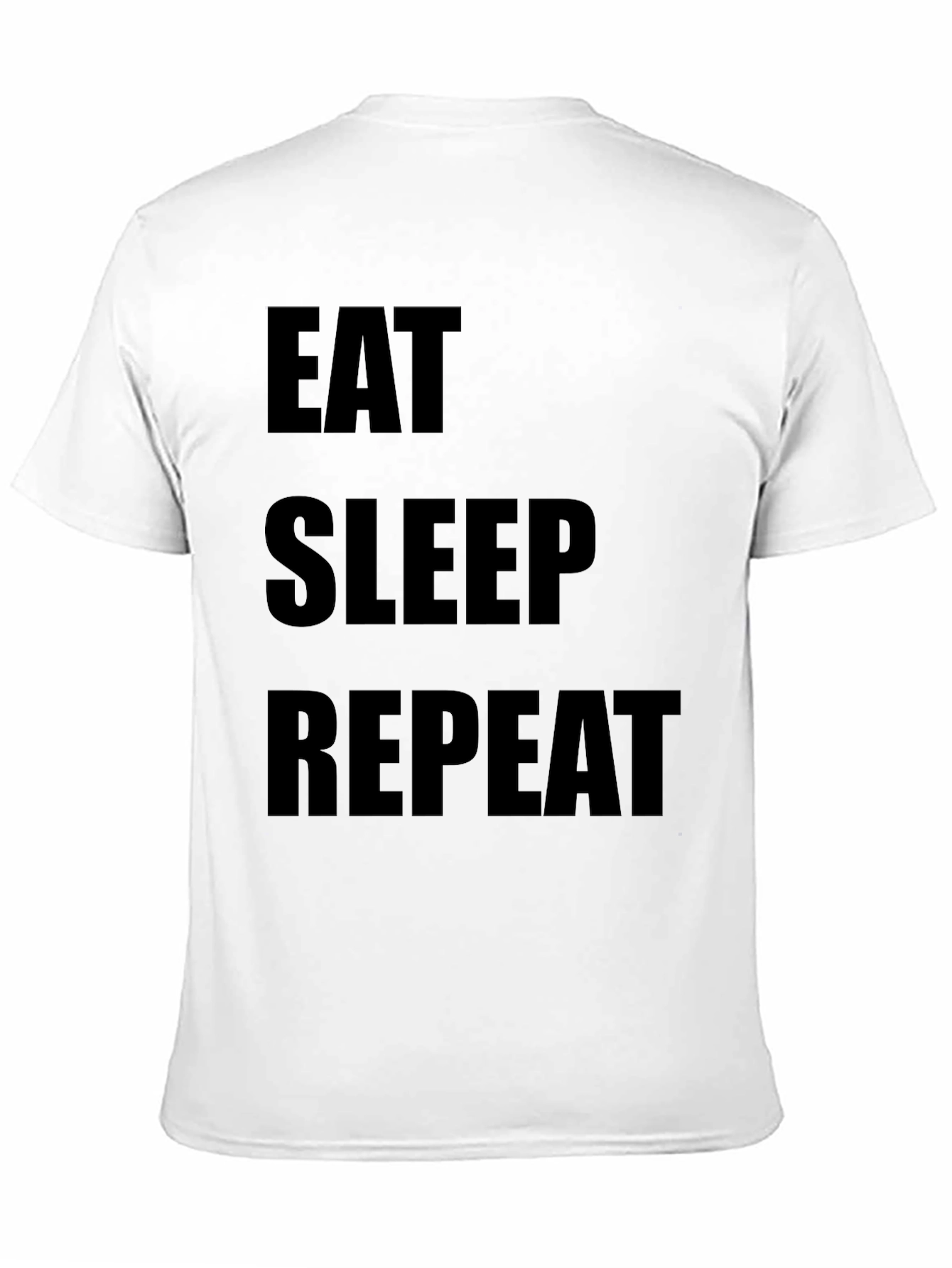 Black Eat Sleep Repeat Black T-Shirt view 11