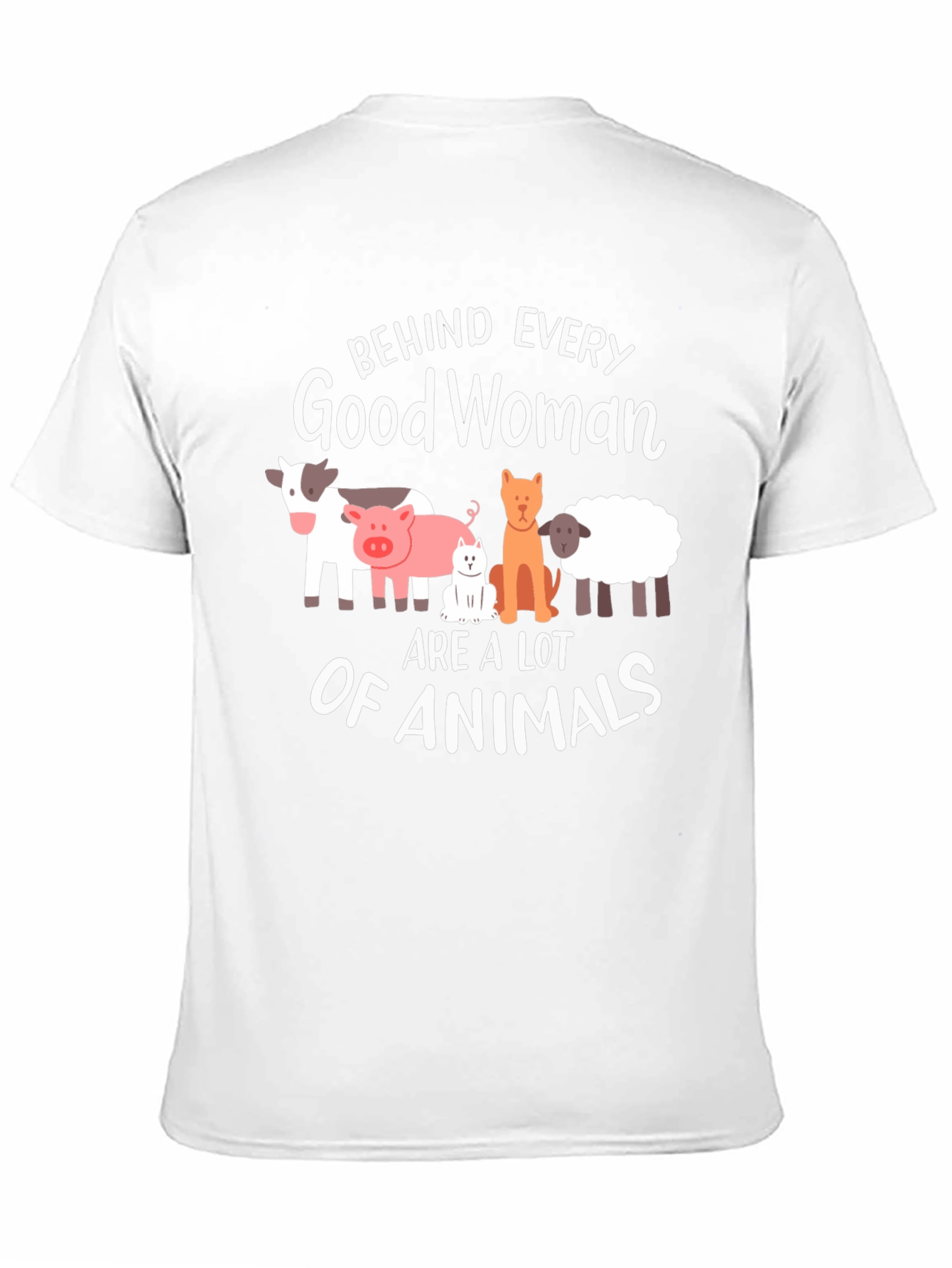 Black Behind Every Good Woman Animals T-Shirt view 11