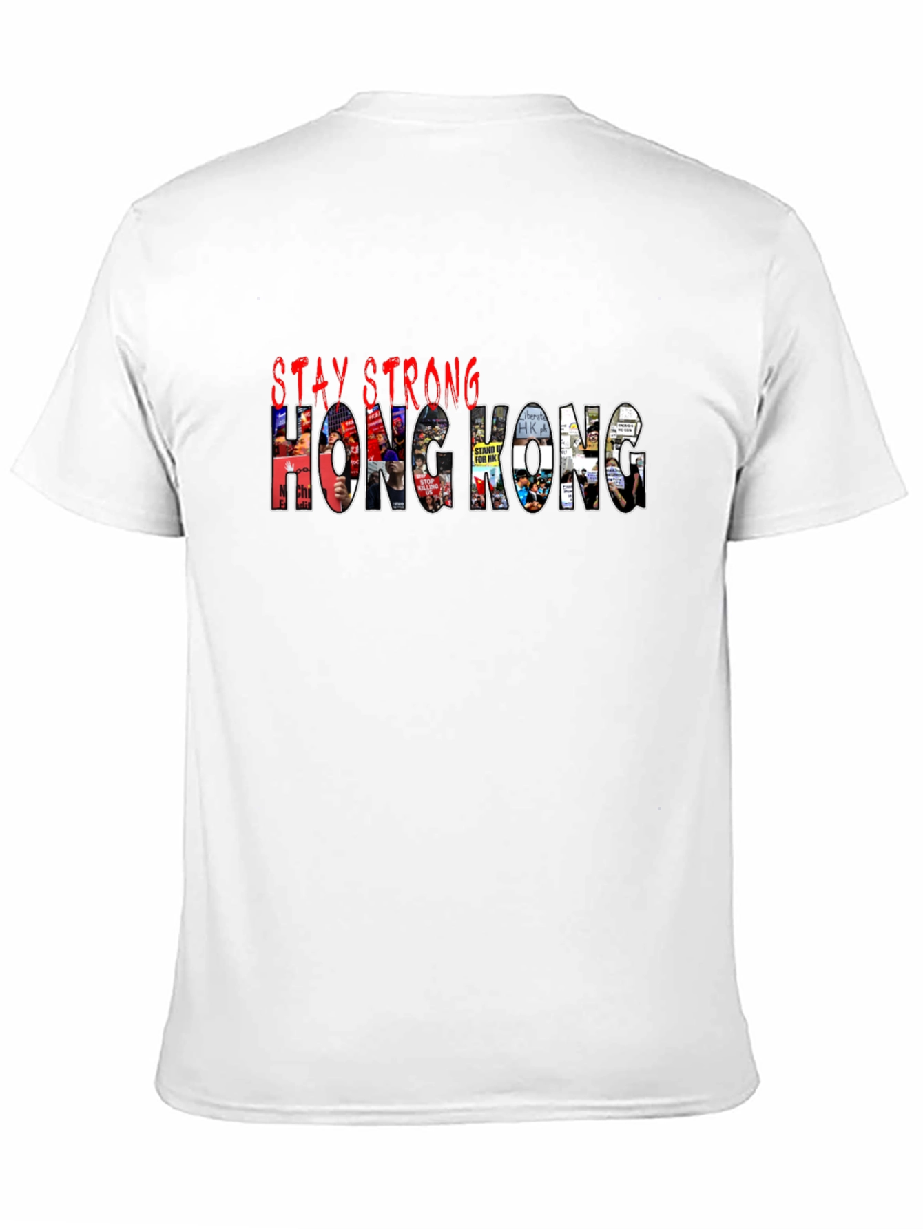 Black Stay Strong Hong Kong Graphic T-Shirt view 11