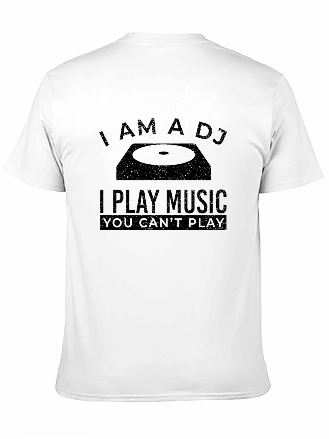 Black I Am A DJ Funny Music T-Shirt view 11