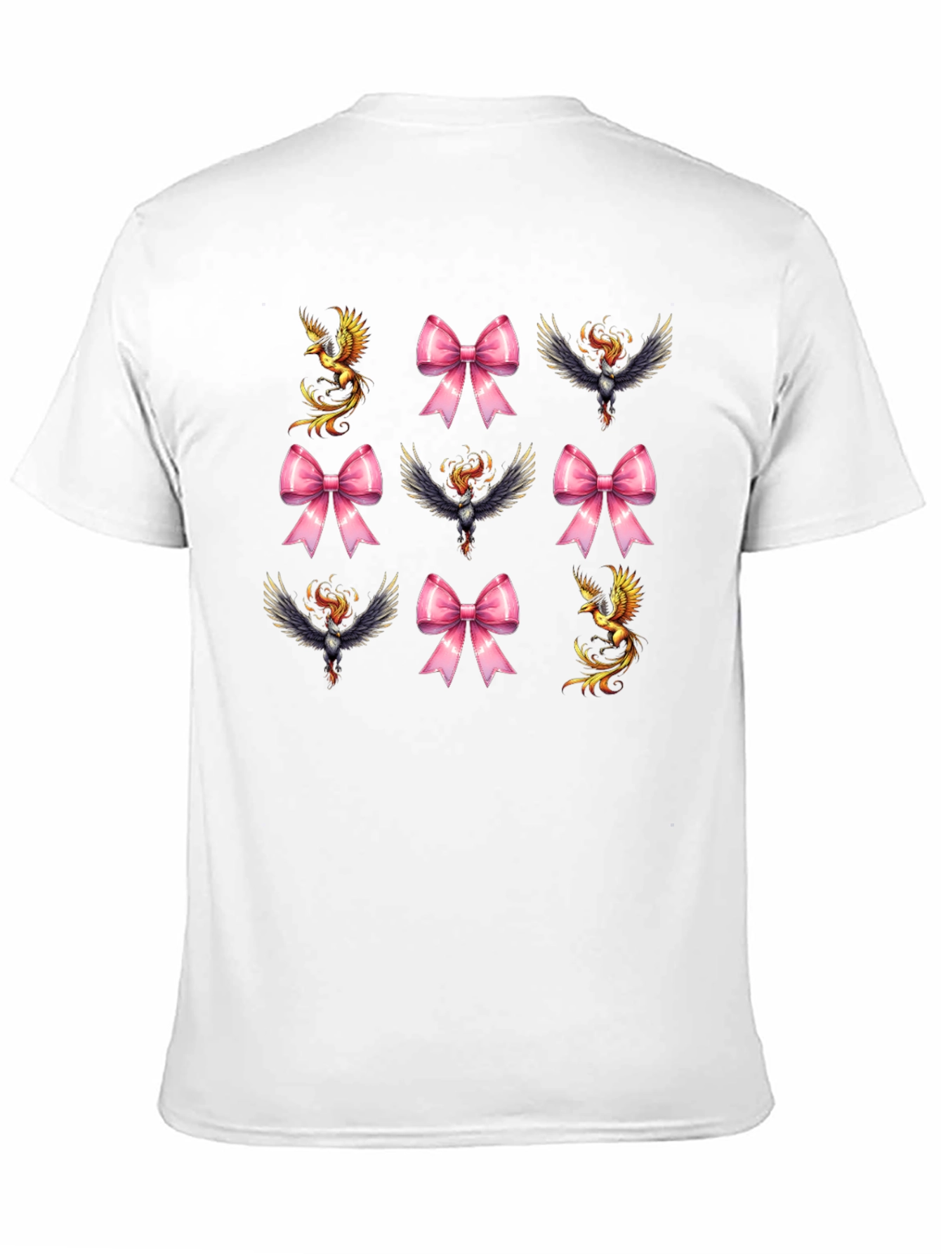 Black Phoenix & Bow Graphic T-Shirt view 11