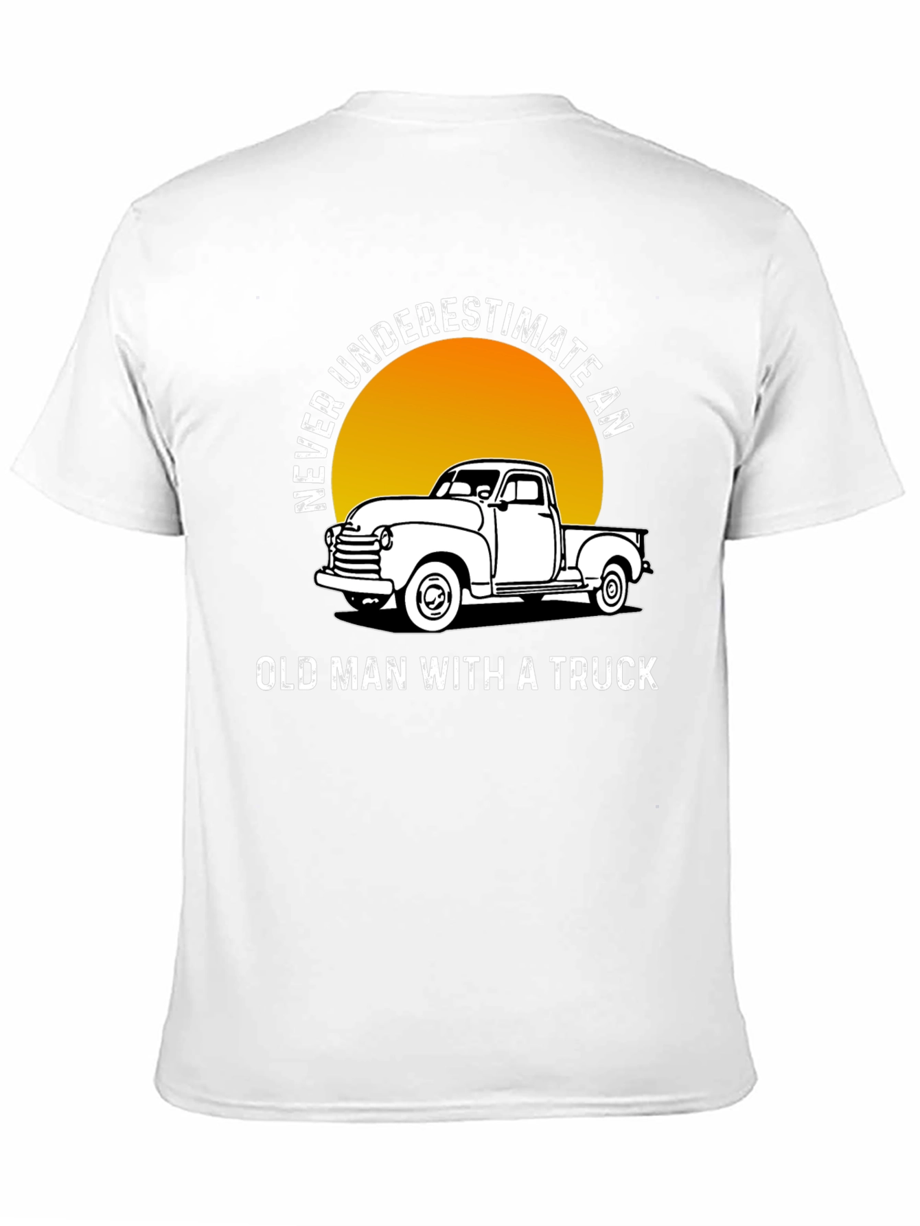 Black Never Underestimate Old Man Truck T-Shirt view 11