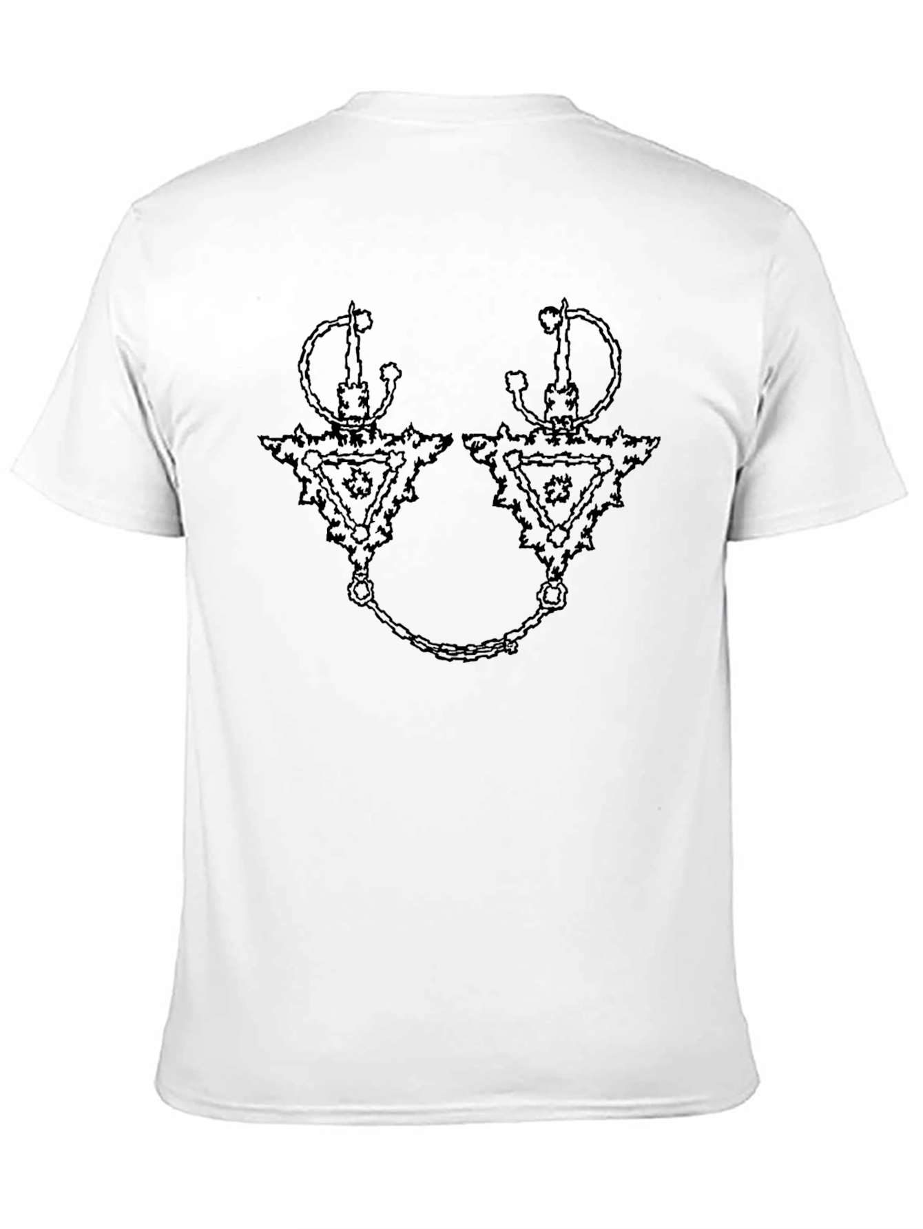 Black Unique Symbol Graphic Black T-Shirt view 11