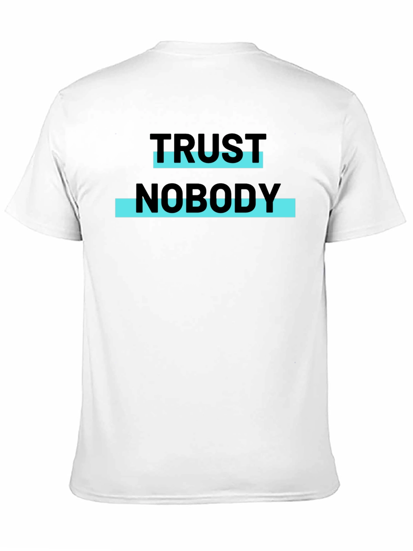 Black Trust Nobody Graphic Print Tee - Black Cotton Blend view 11