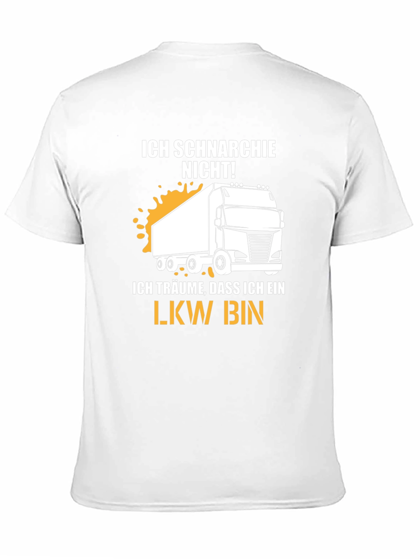 Black Ich Schnarchie Nicht! Trucker T-Shirt view 11