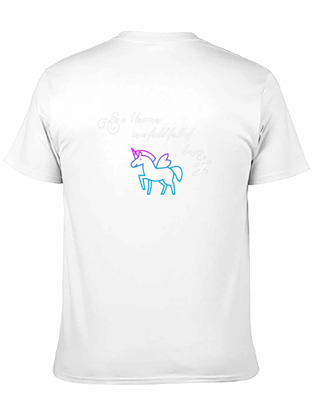 Black Be a Unicorn in a Field of Horses T-Shirt view 11