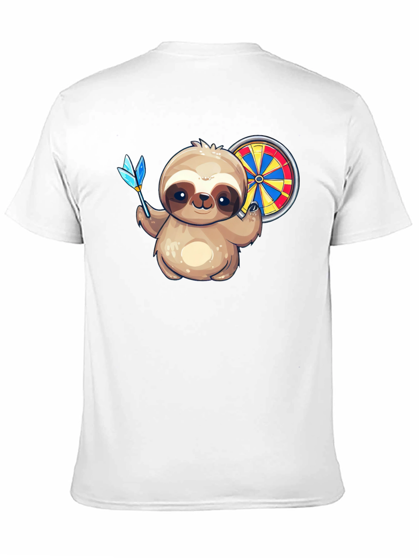 Black Sloth Dart T-Shirt - Novelty Graphic Tee for Dart Lovers view 11