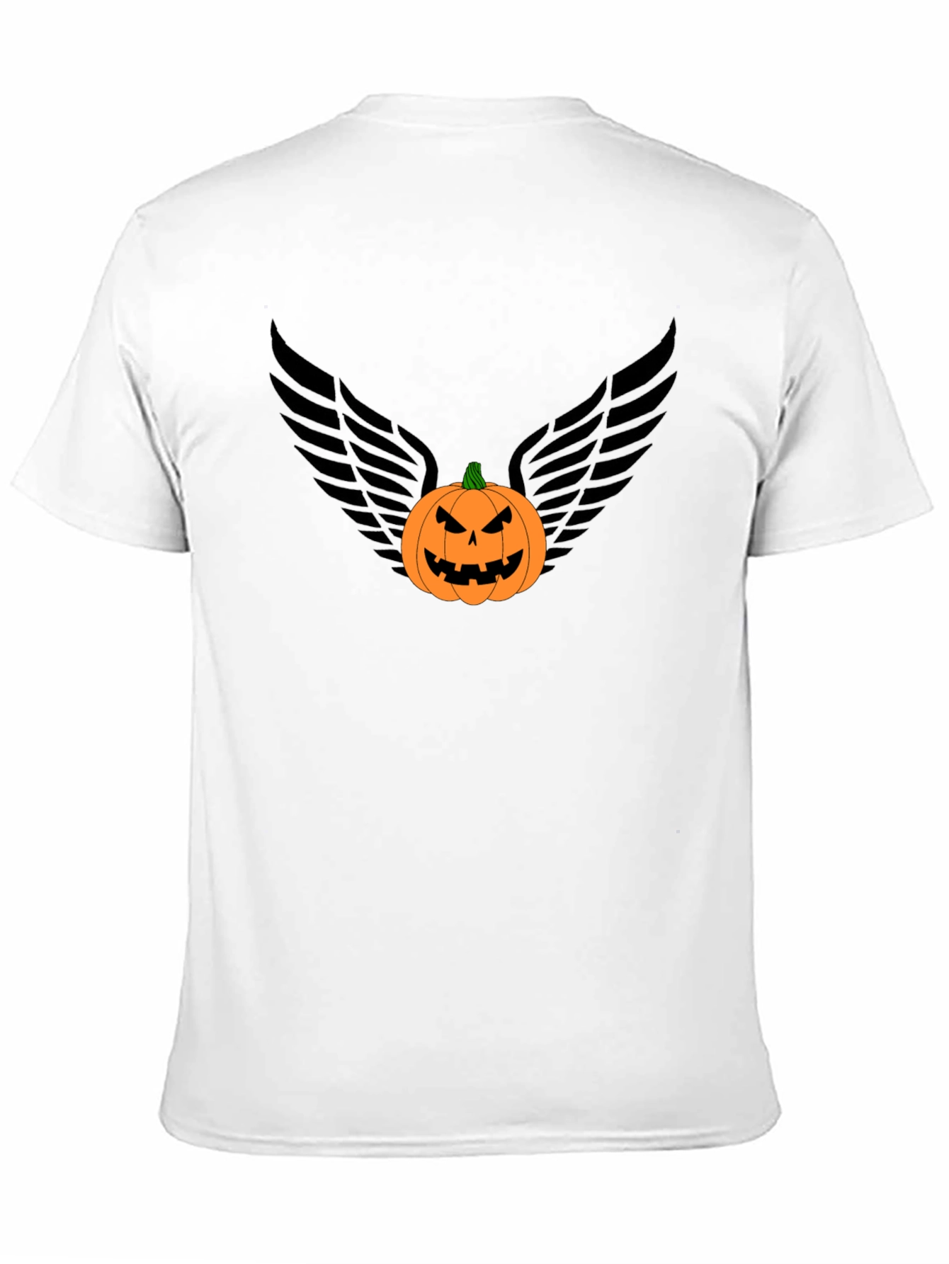 Black Pumpkin Angel Wings Graphic Tee view 11