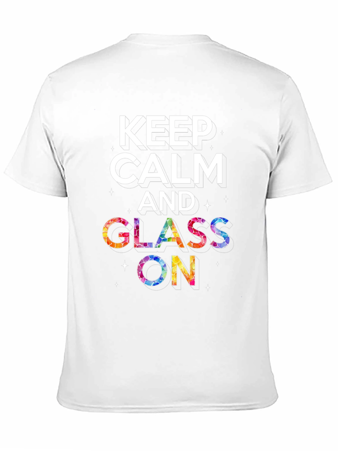 Black Keep Calm and Glass On Black Graphic Tee view 11