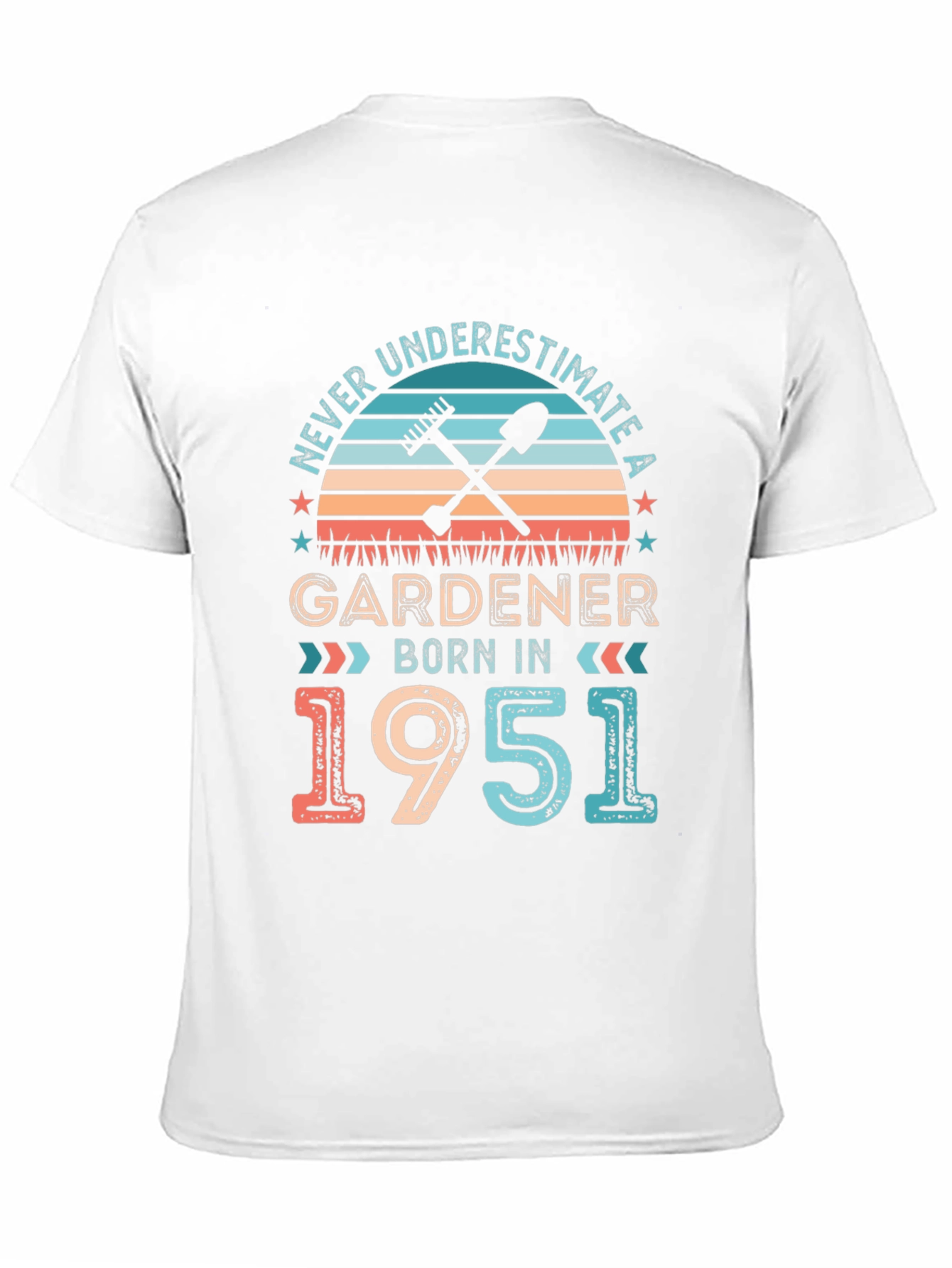 Black Gardener Born In 1951 Graphic Tee view 11