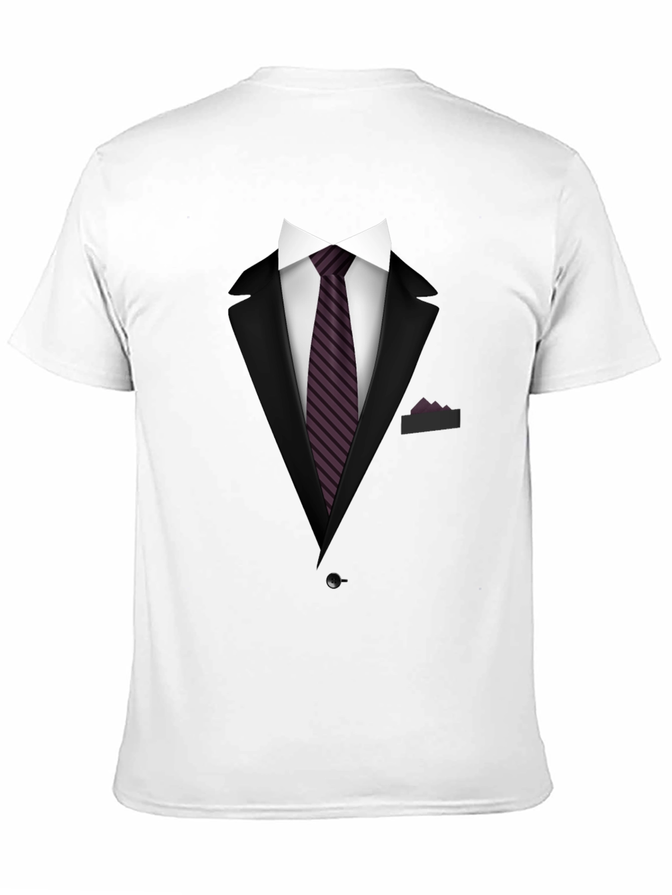 Black Formal Suit Graphic Tee -  Black T-Shirt with Suit Design view 11
