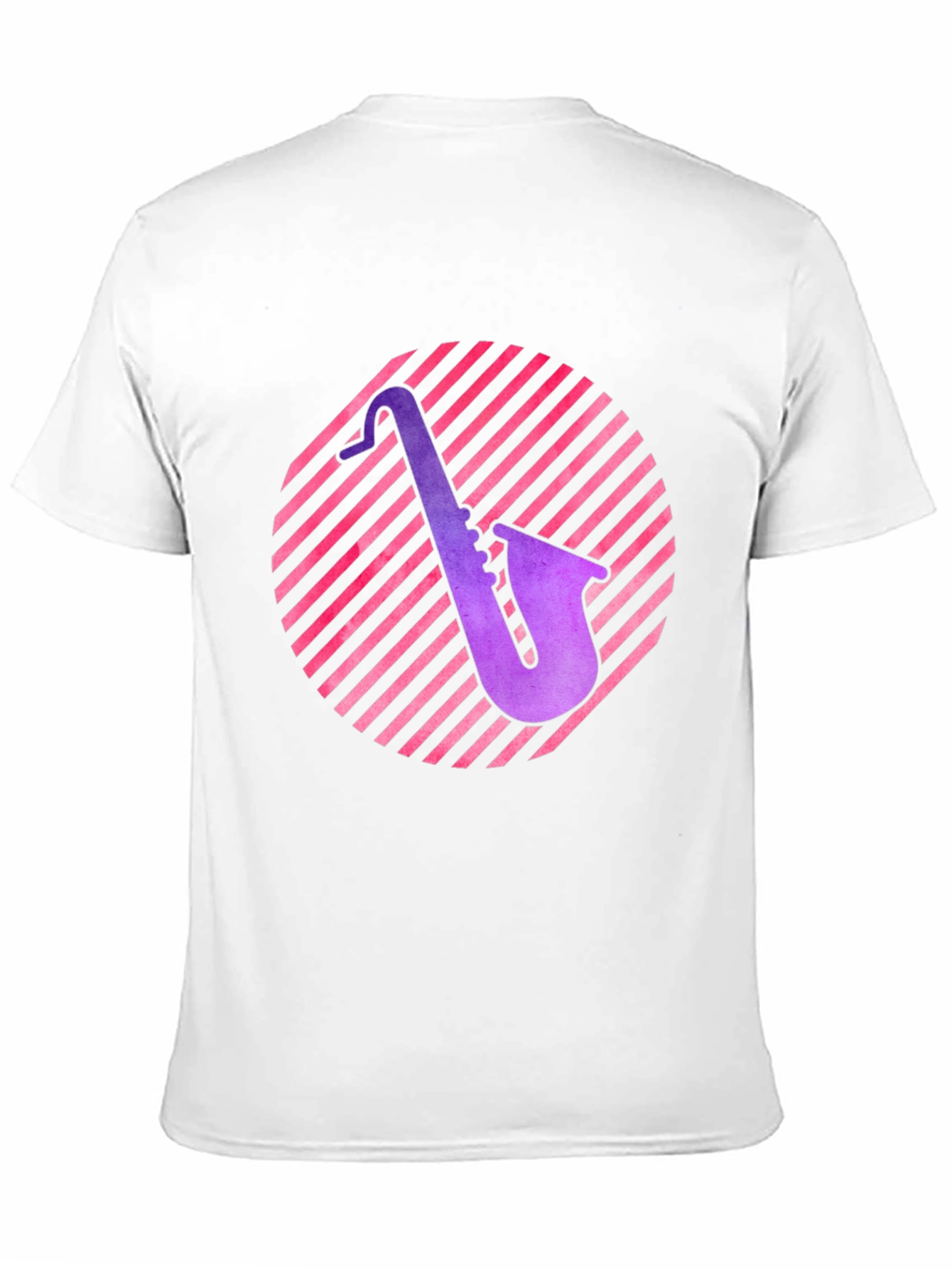Black Saxophone Circle Graphic Tee - Black Cotton Shirt view 11