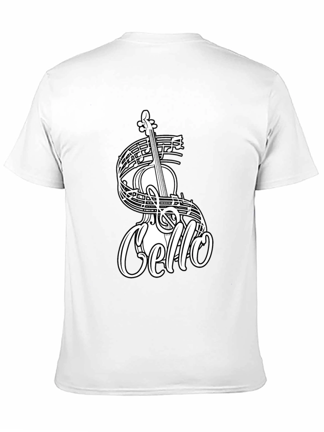 Black Cello Music T-Shirt - Musician Tee view 11