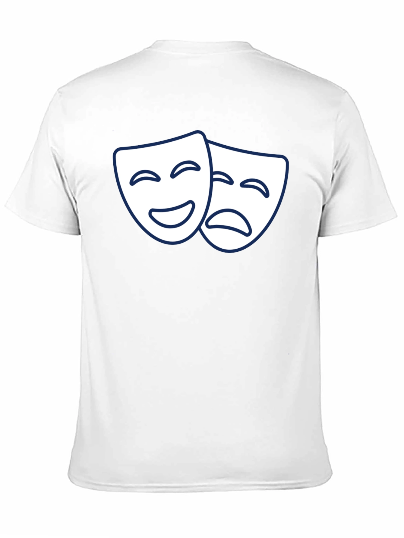 Black Comedy Tragedy Masks Graphic T-Shirt - Black view 11