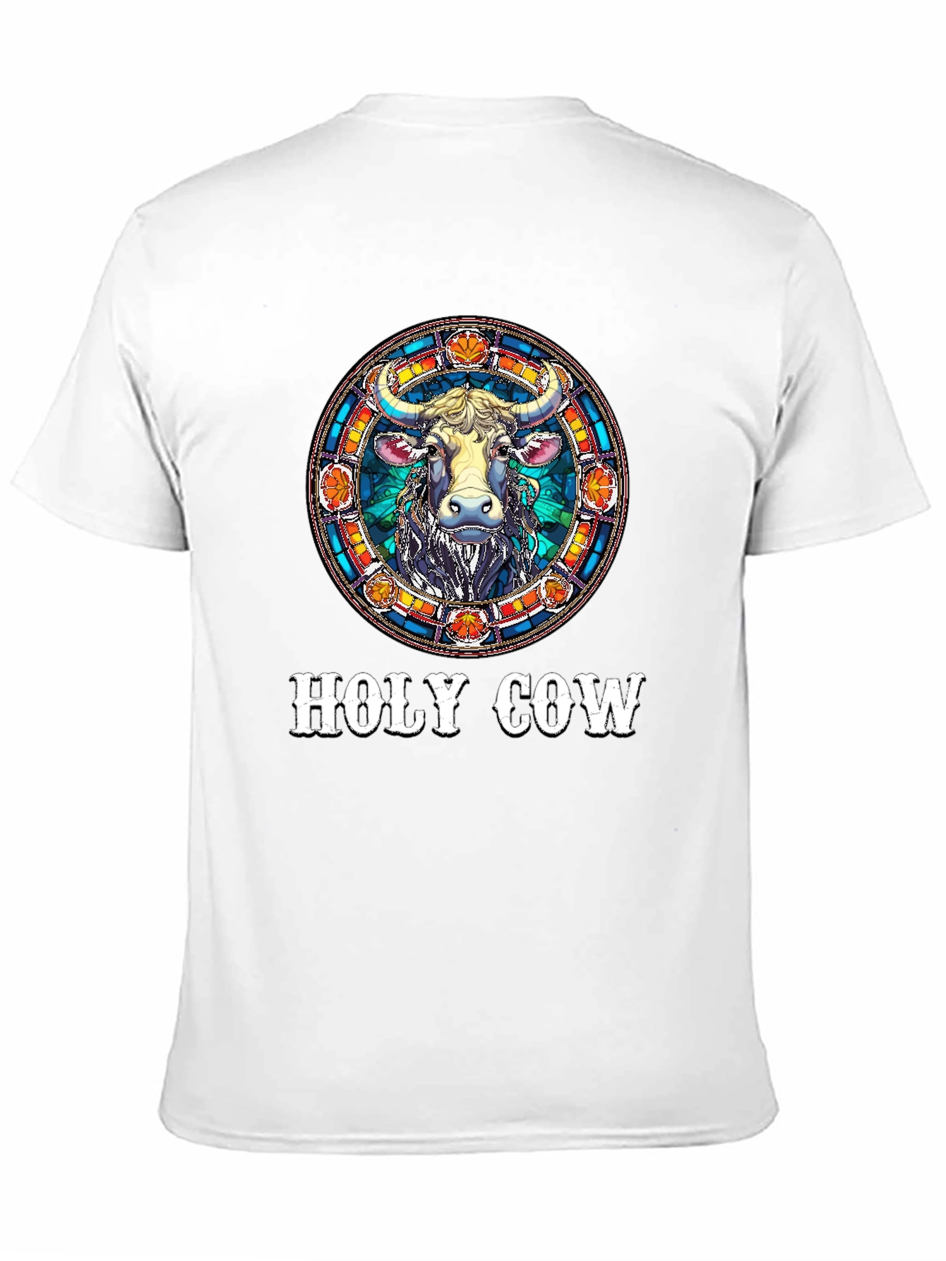 Black Holy Cow Graphic Tee - Funny Animal T-Shirt view 11