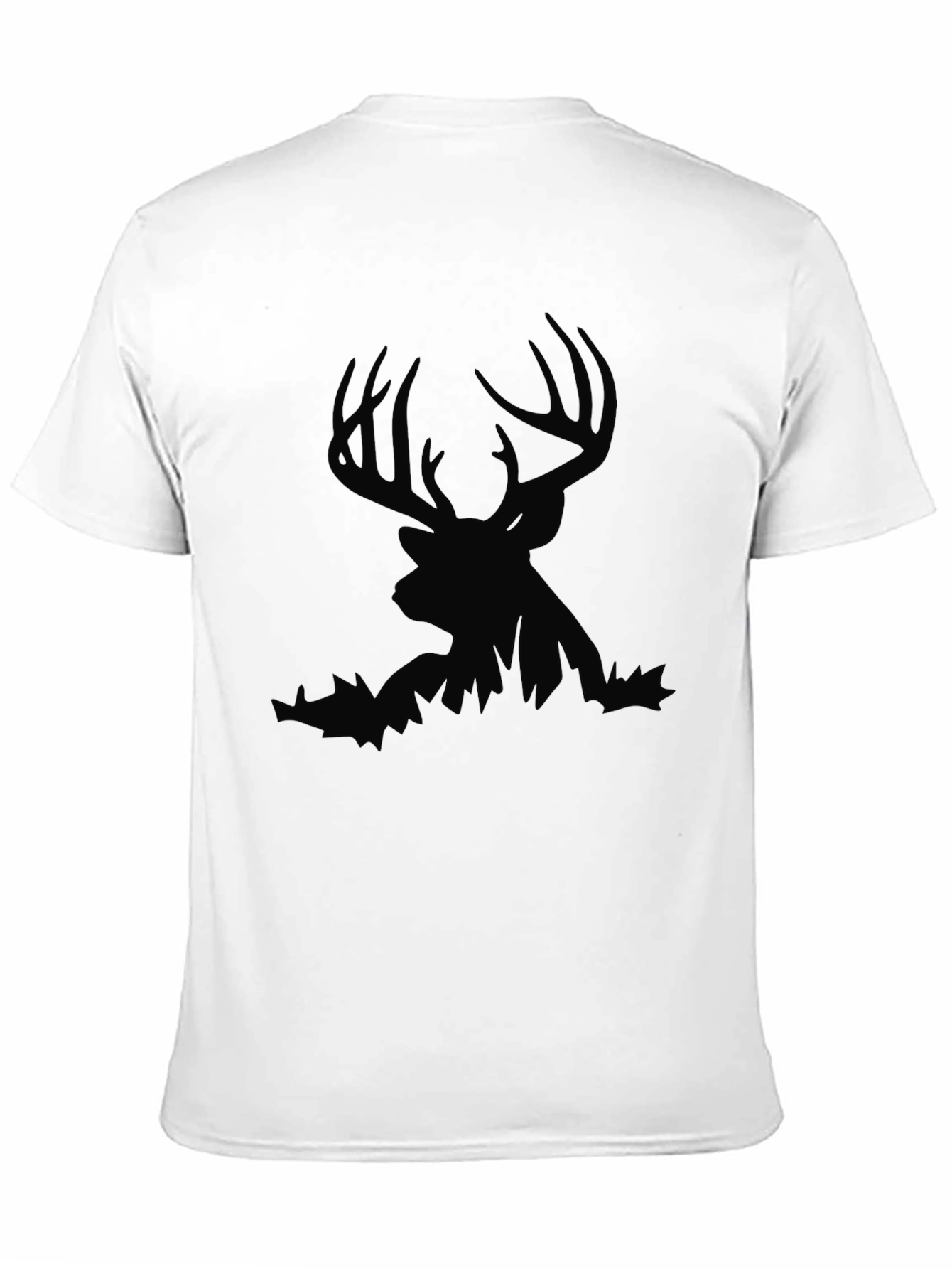 Black Men's Deer Silhouette Graphic Tee - Black view 11