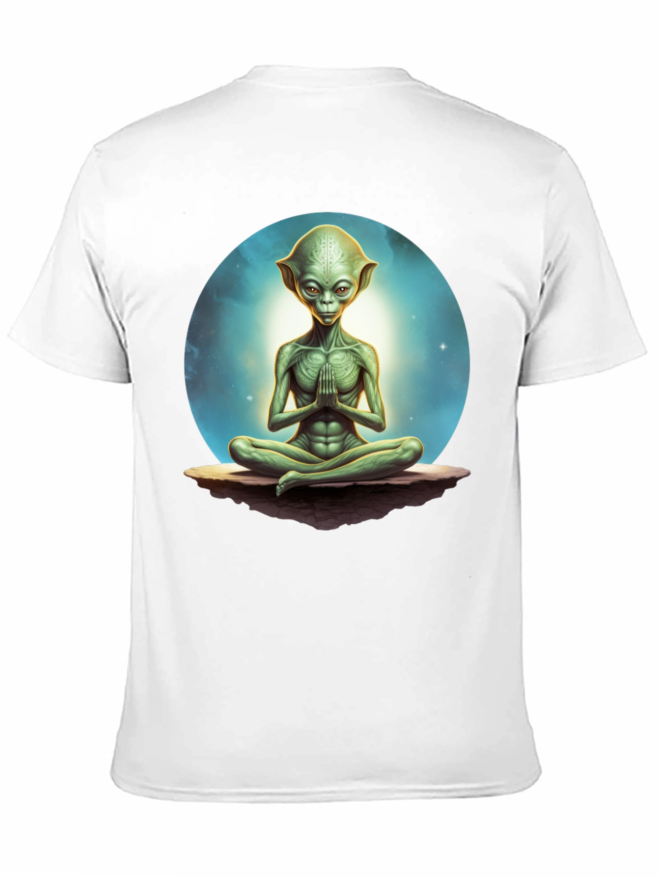 Black Meditating Alien Graphic Tee - Black view 11