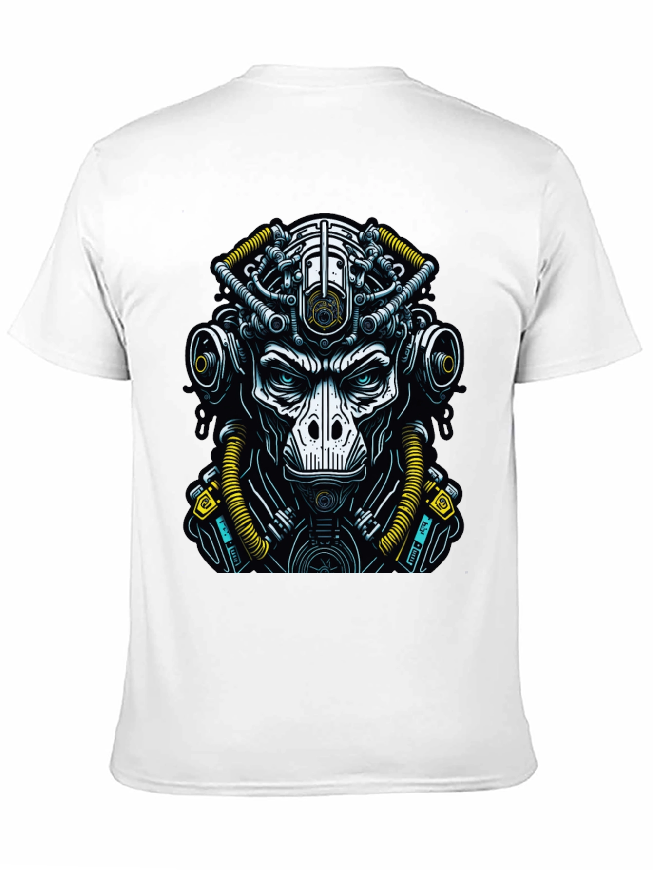Black Cyberpunk Ape T-Shirt - Unique Graphic Tee view 11