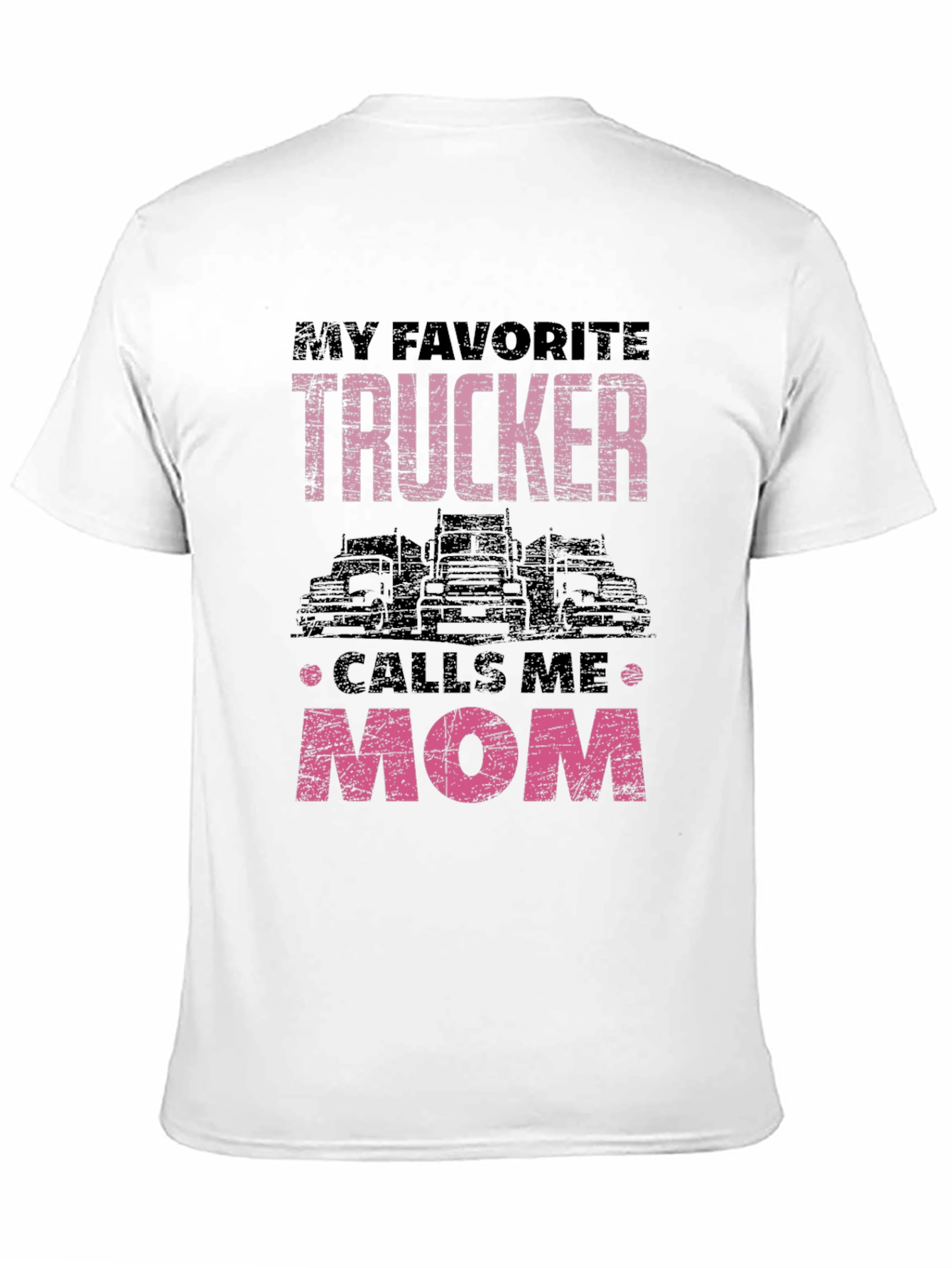 Black My Favorite Trucker Calls Me Mom T-Shirt view 11