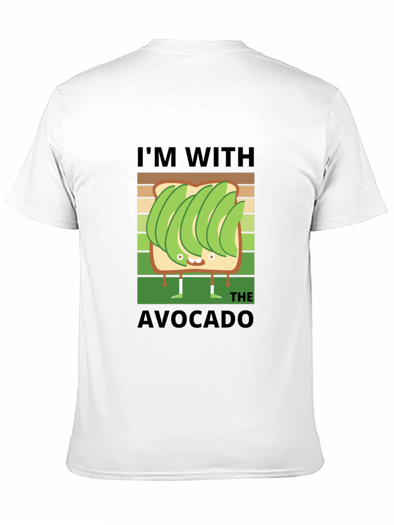 Black I'm With The Avocado T-Shirt Funny Graphic Tee view 11