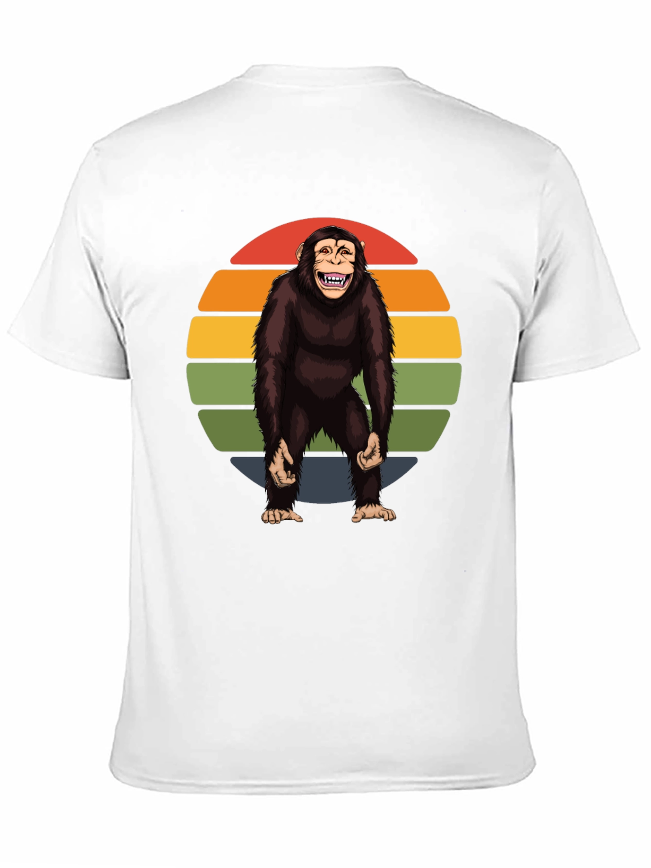 Black Retro Monkey Graphic Tee - Hilarious Ape Design view 11