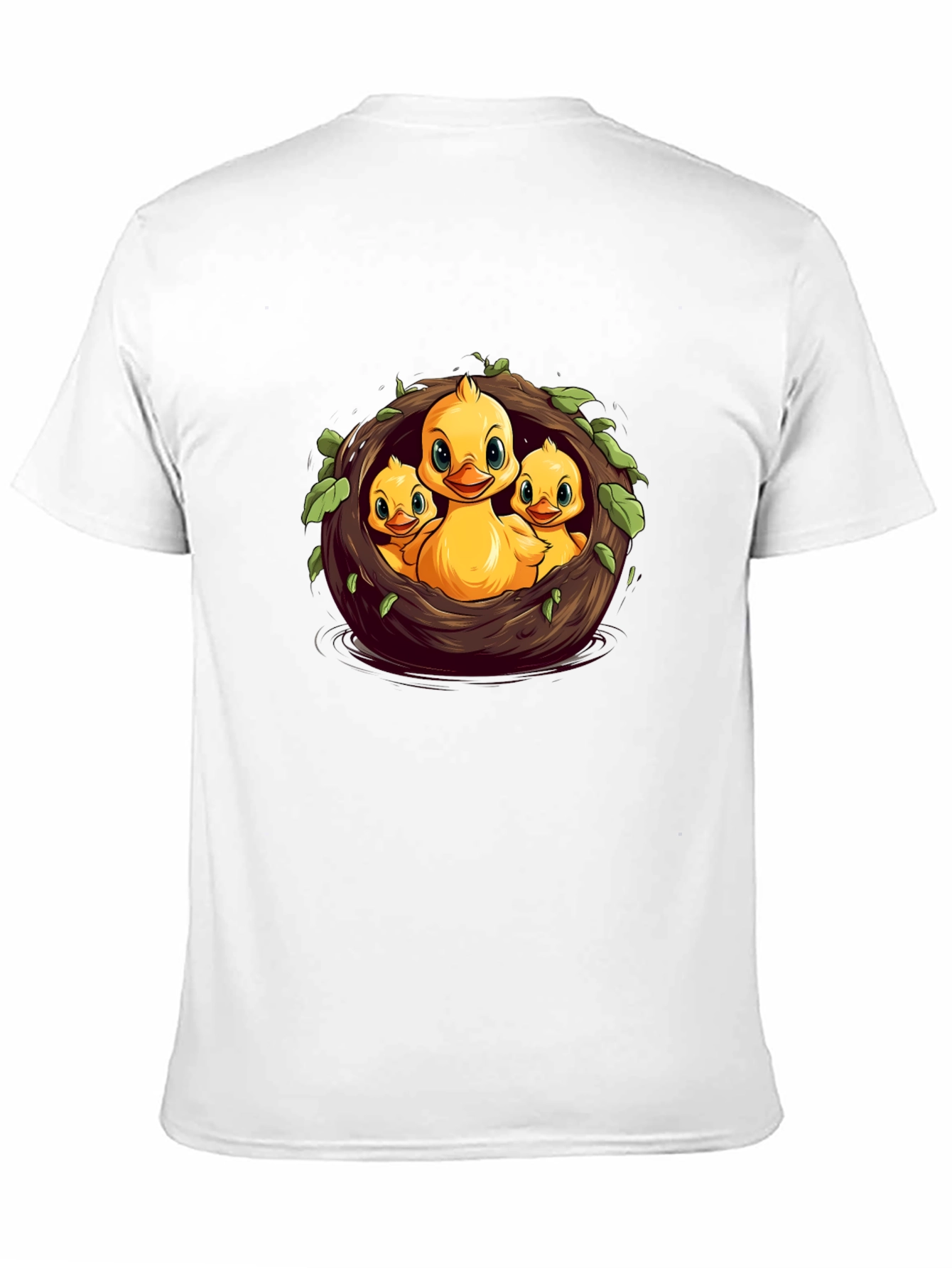 Black Cute Ducklings in Nest Graphic Black T-Shirt view 11