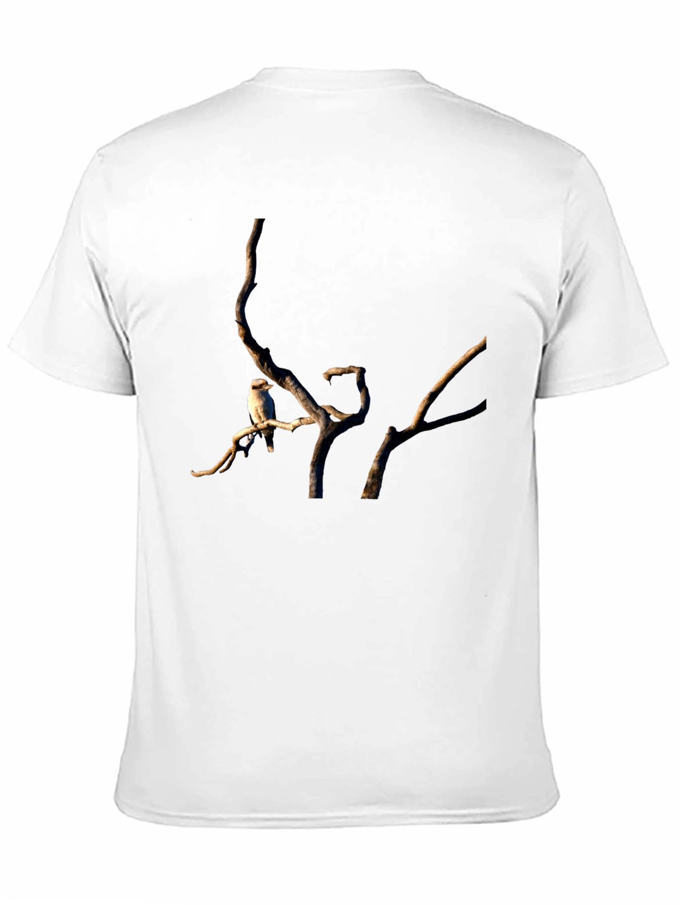 Black Kookaburra on Branch Black T-Shirt view 11