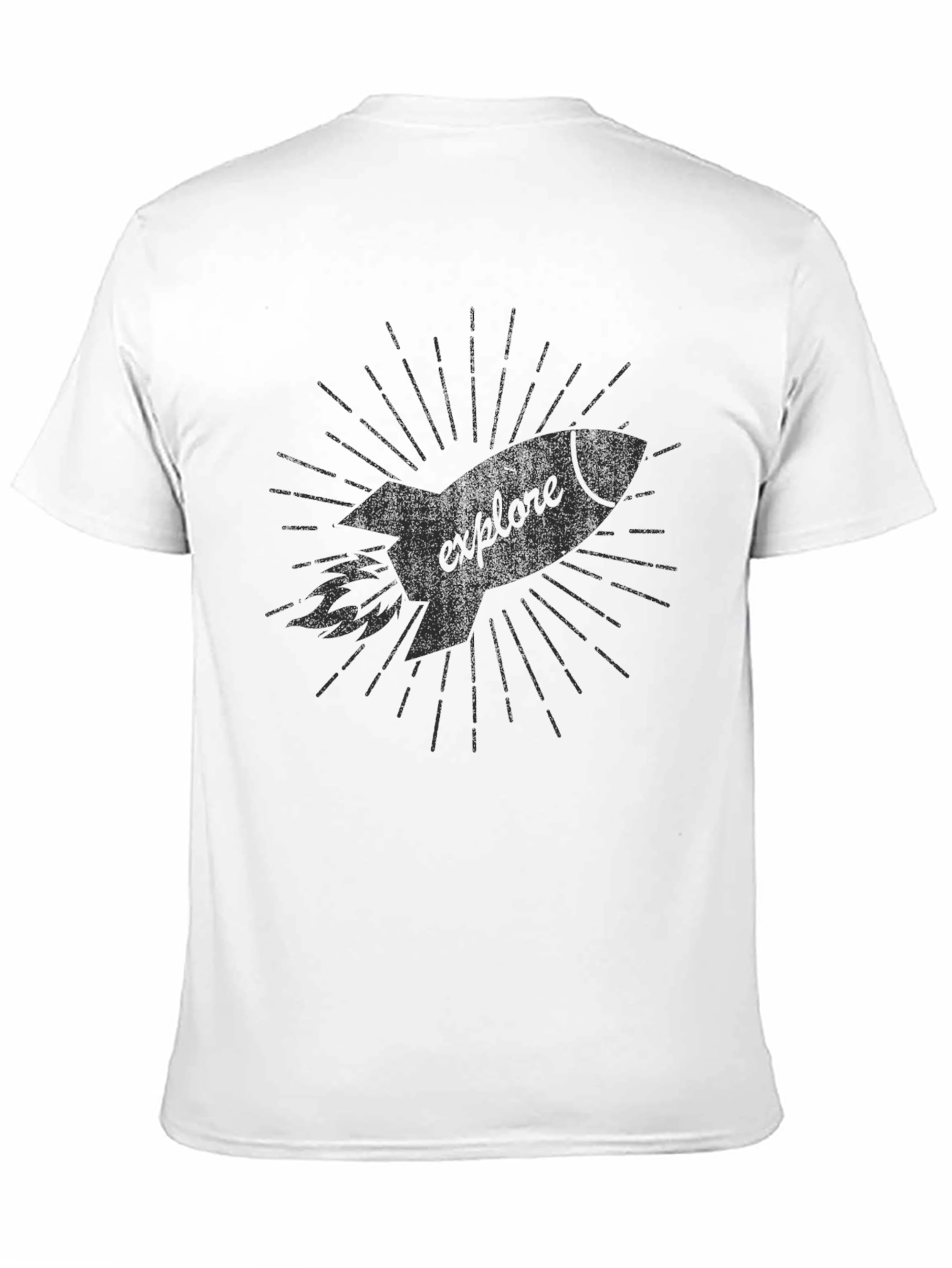 Black Explore Rocket Graphic Tee - Black view 11