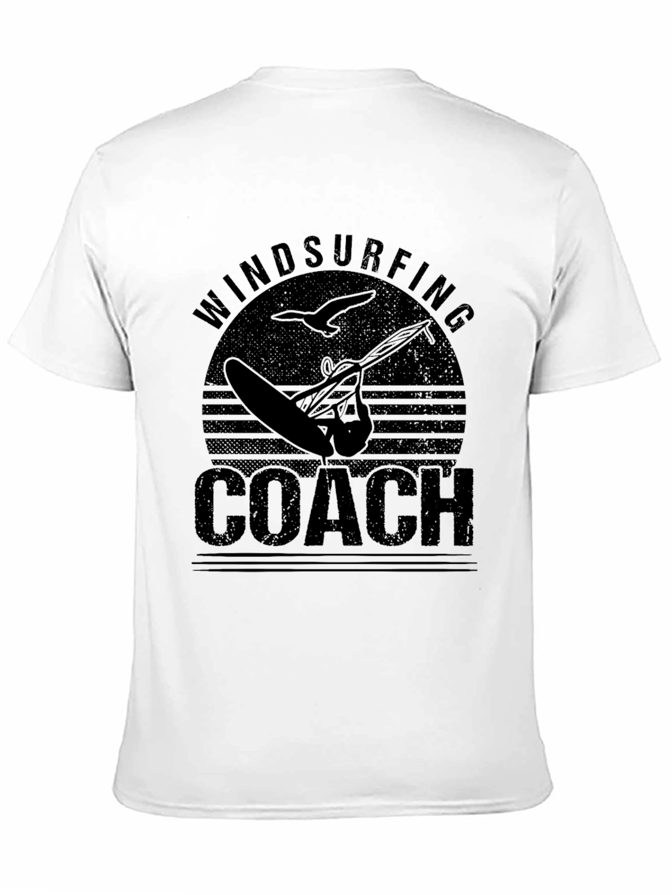 Black Windsurfing Coach Graphic T-Shirt view 11