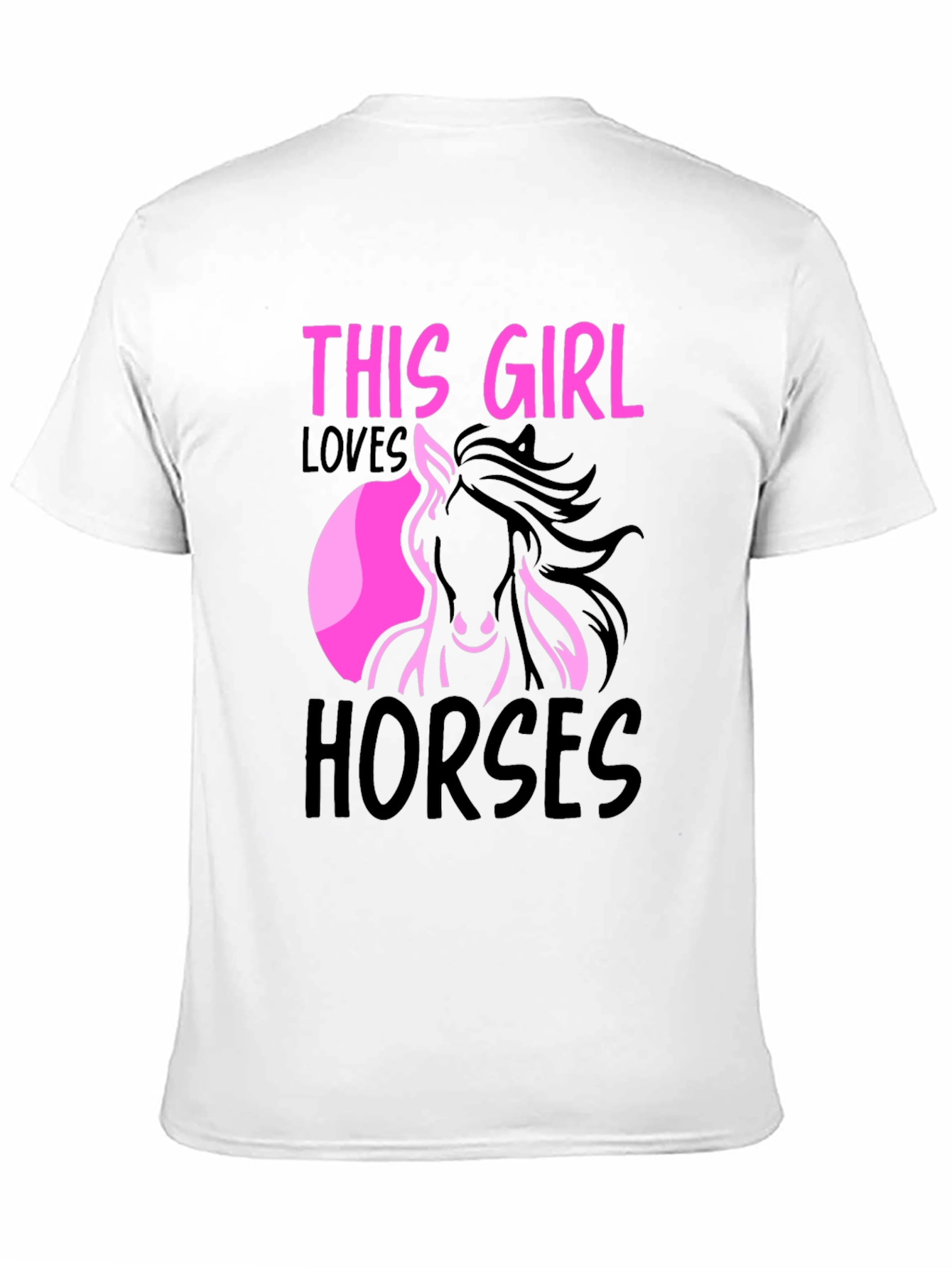 Black This Girl Loves Horses Graphic Tee view 11