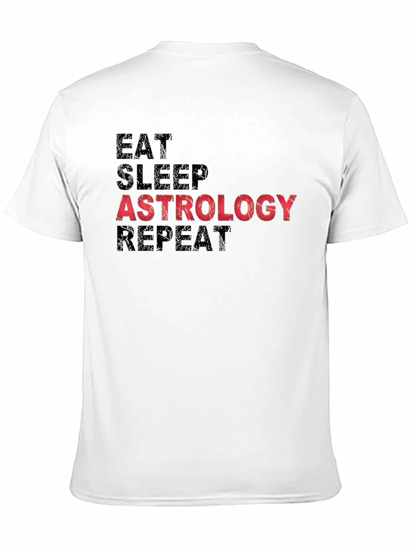 Black Astrology T-Shirt - Eat Sleep Repeat Graphic Tee view 11