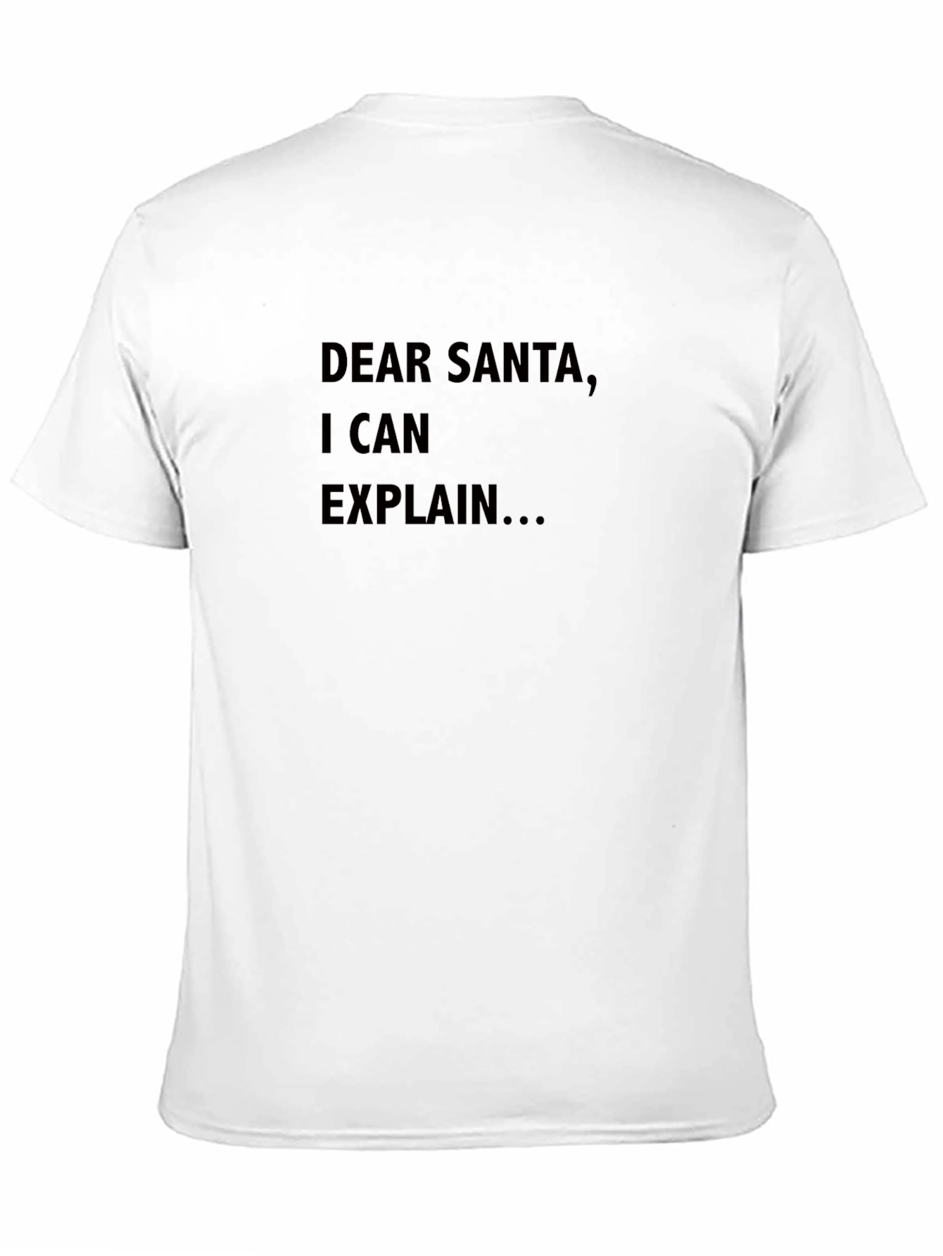 Black Dear Santa I Can Explain T-Shirt view 11