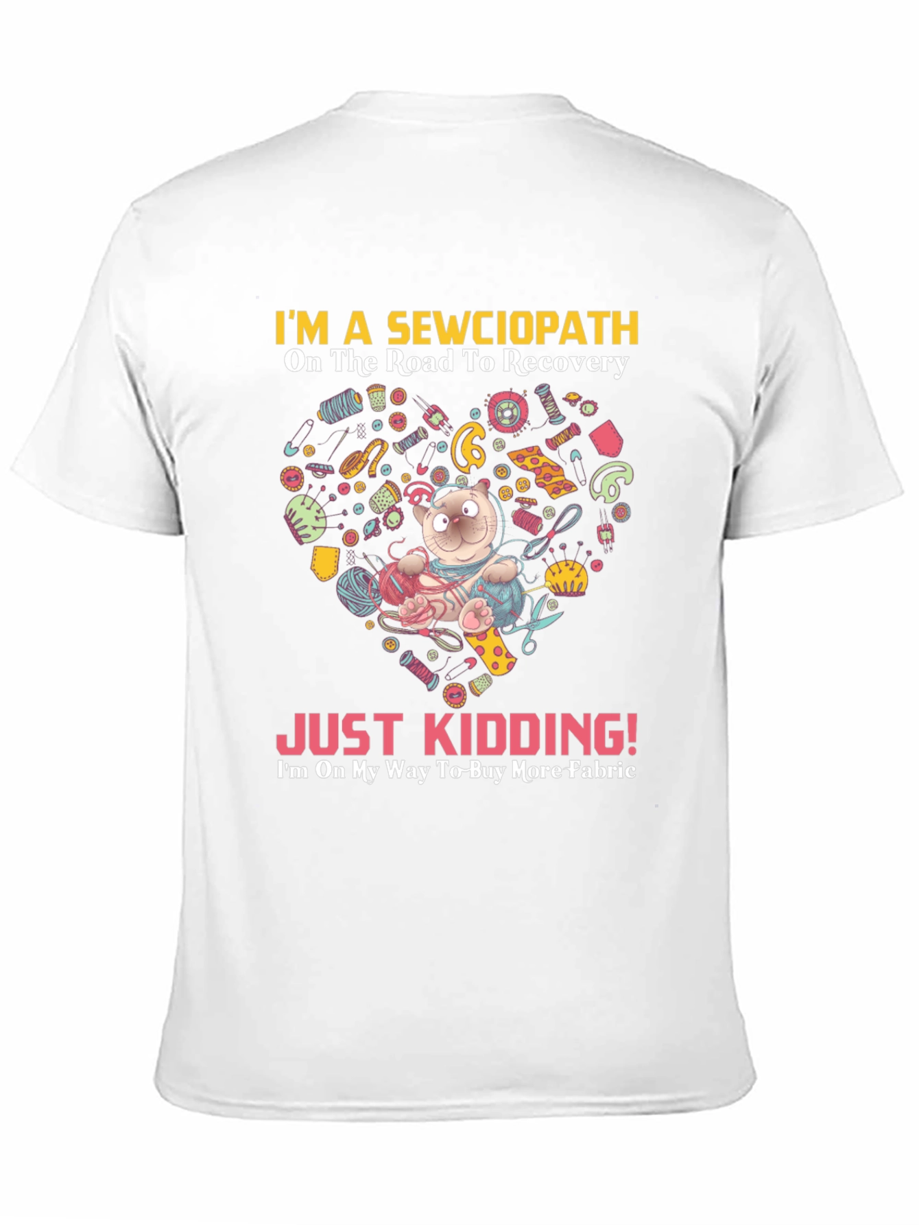 Black Sewciopath T-Shirt - Funny Sewing Lover Gift view 11