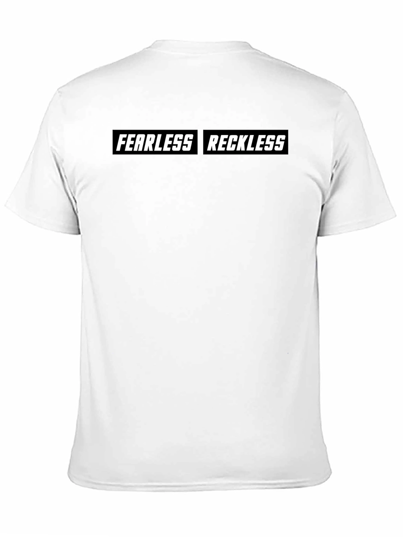 Black Fearless Reckless Graphic Tee - Black Cotton T-Shirt view 11