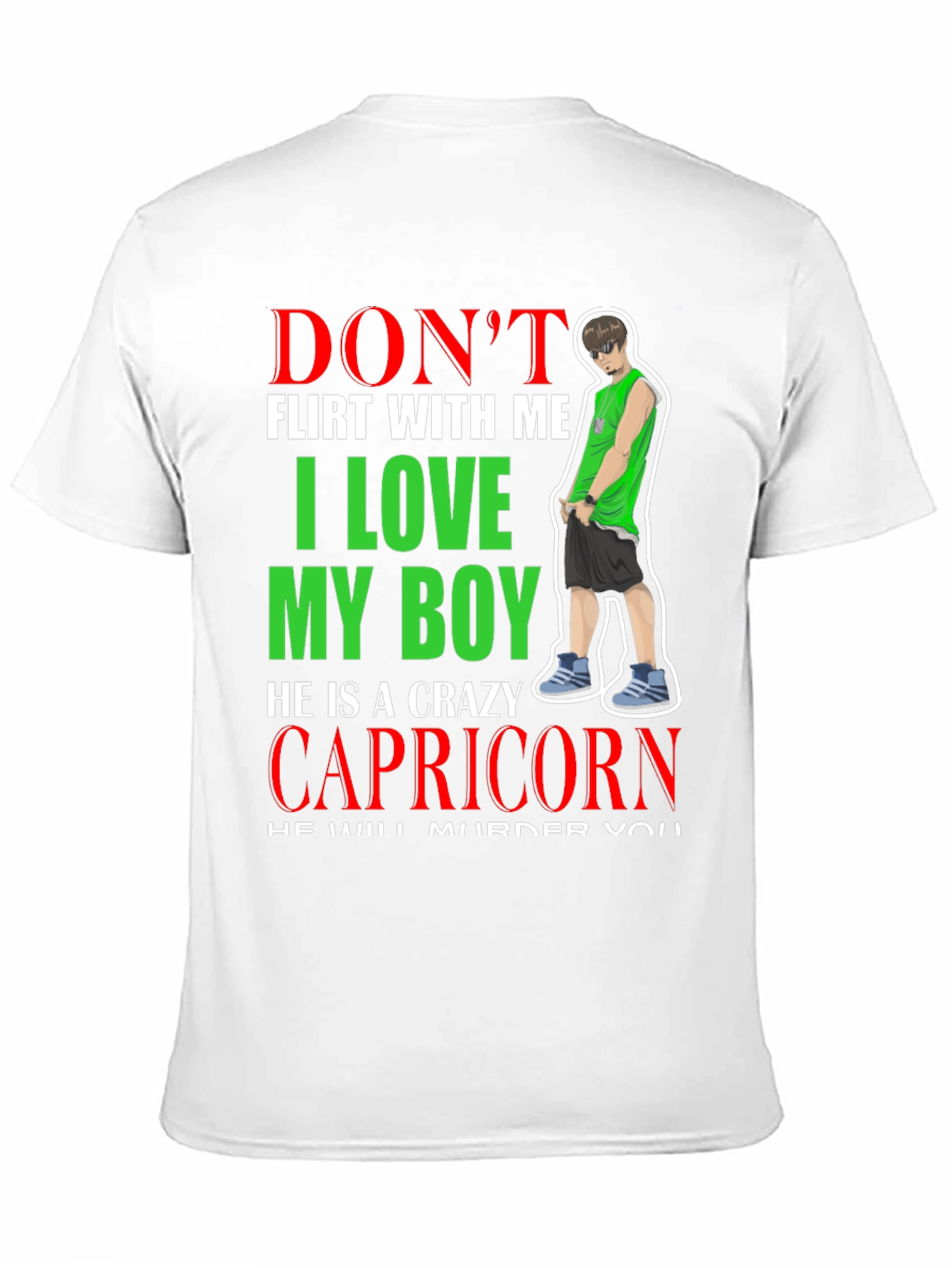 Black Crazy Capricorn Boy T-Shirt view 11
