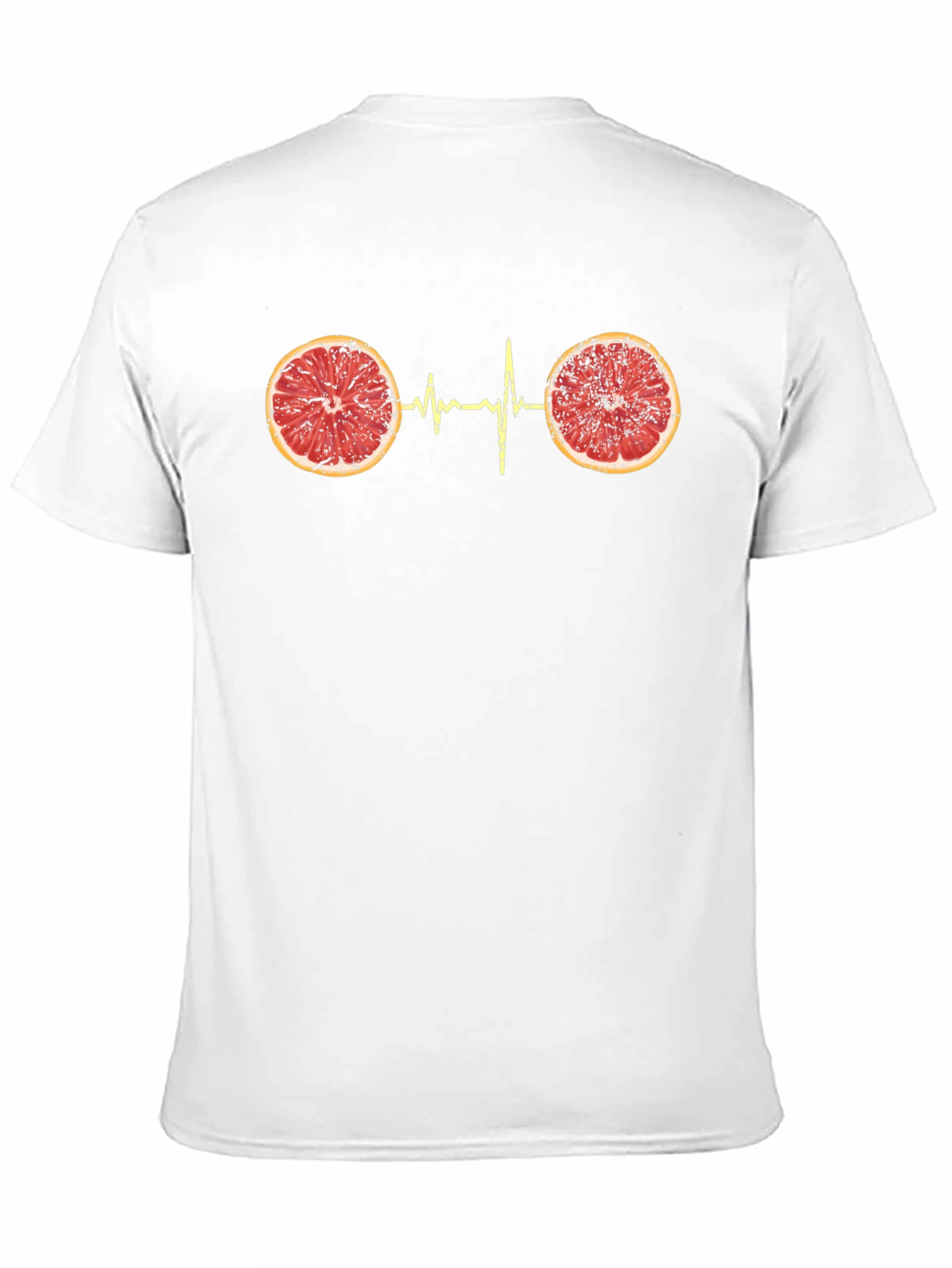 Black Citrus Heartbeat Graphic Tee - Unique Novelty T-Shirt view 11