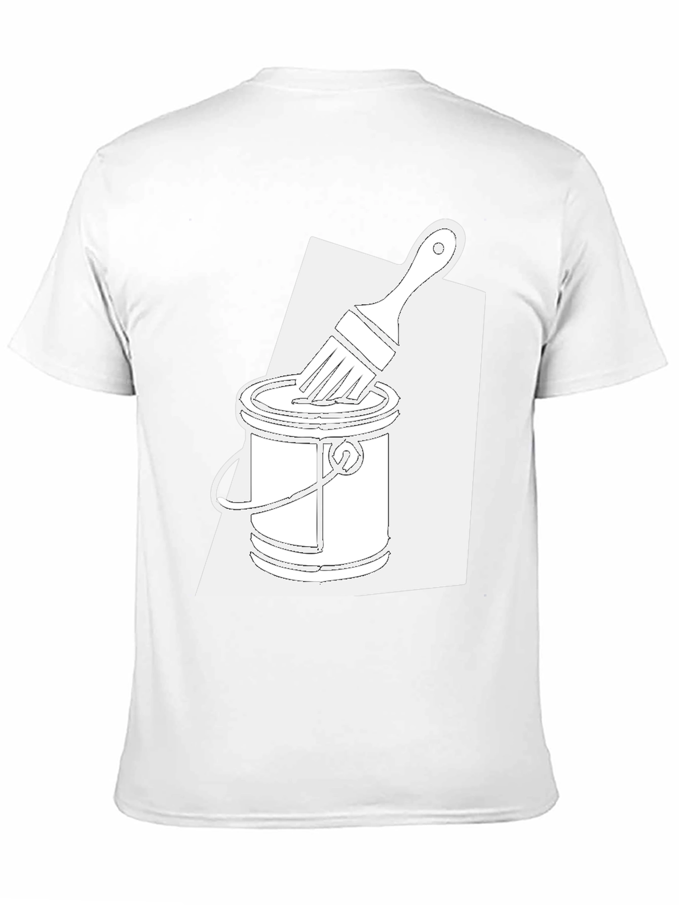 Black Artistic Paint Brush T-Shirt view 11