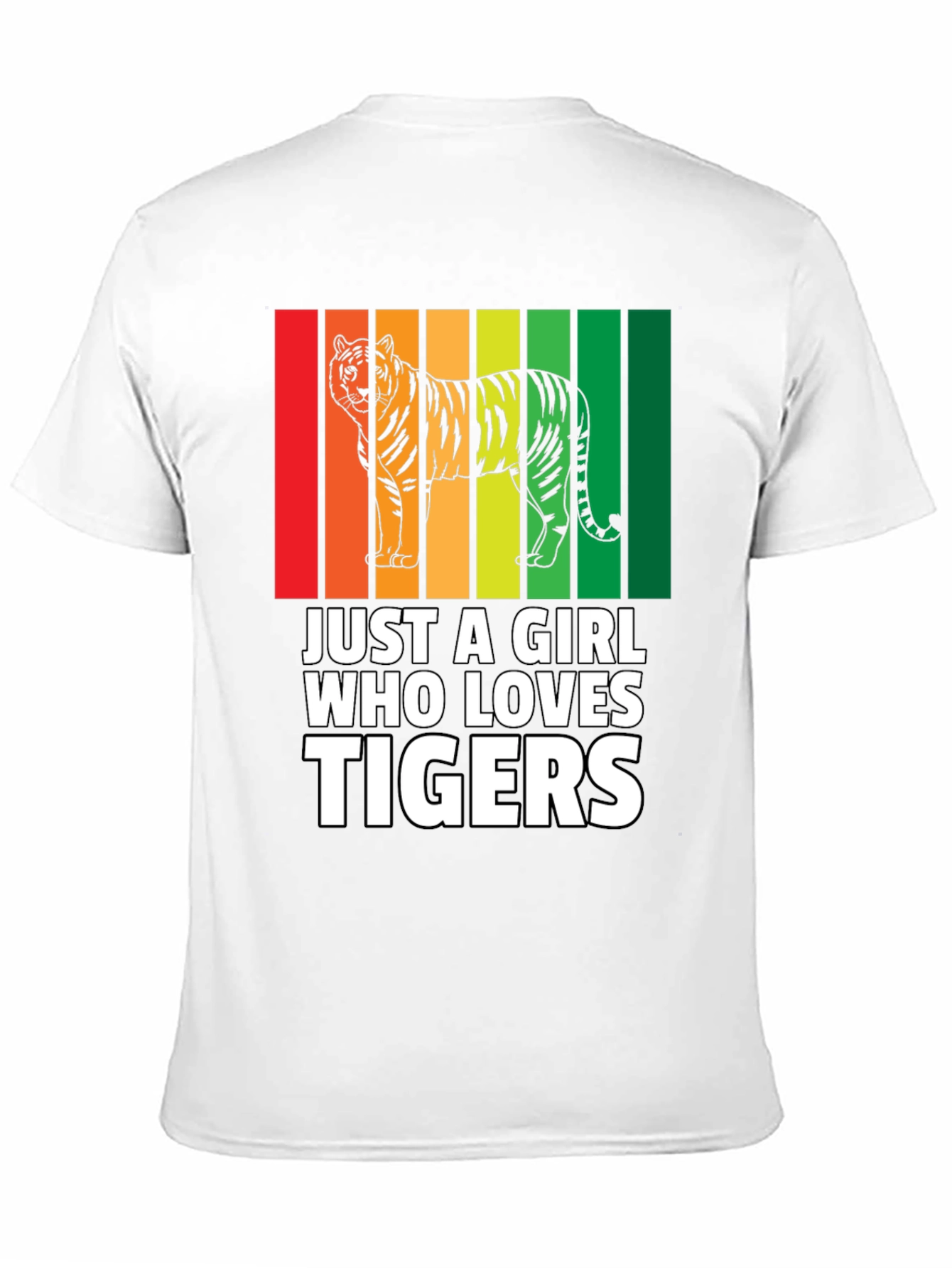 Black Just a Girl Who Loves Tigers T-Shirt view 11