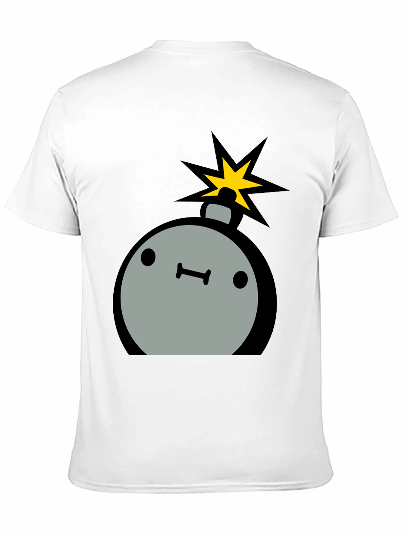 Black Cartoon Bomb Graphic Tee - Men's Black T-Shirt view 11