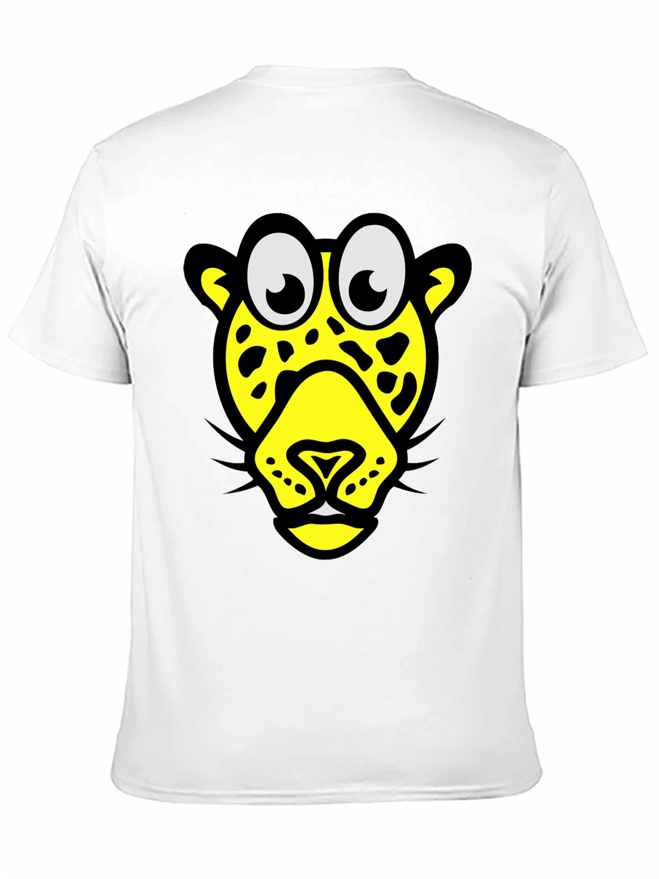 Black Funky Leopard Graphic Tee - Black Cotton T-Shirt view 11