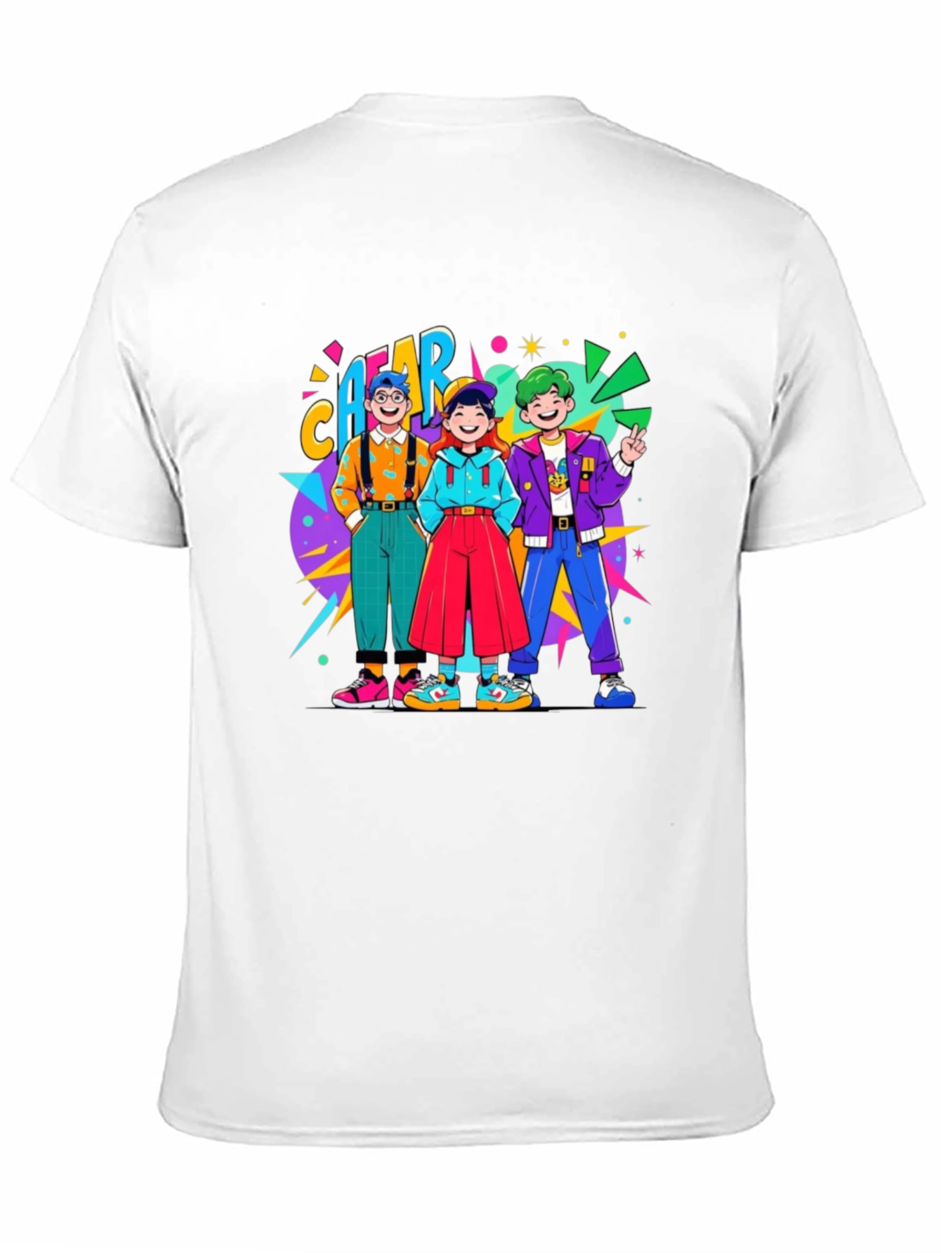 Black Retro Cartoon T-Shirt view 11