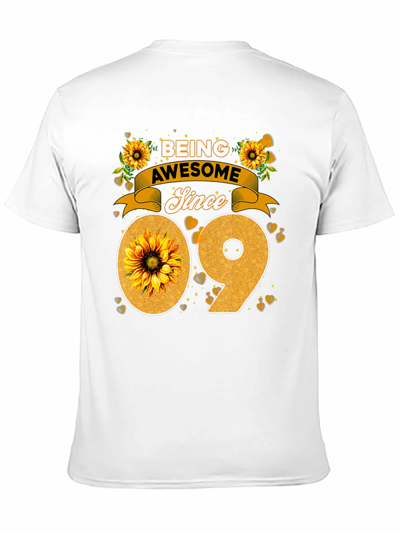 Black Being Awesome Since 09 Sunflower Tee view 11